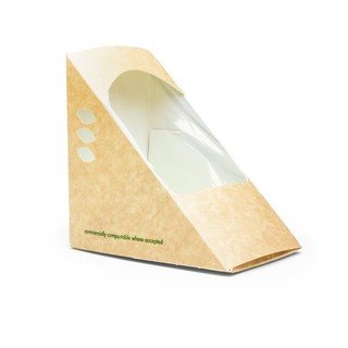 Triple 3.3in kraft sandwich wedge (QTY:500)