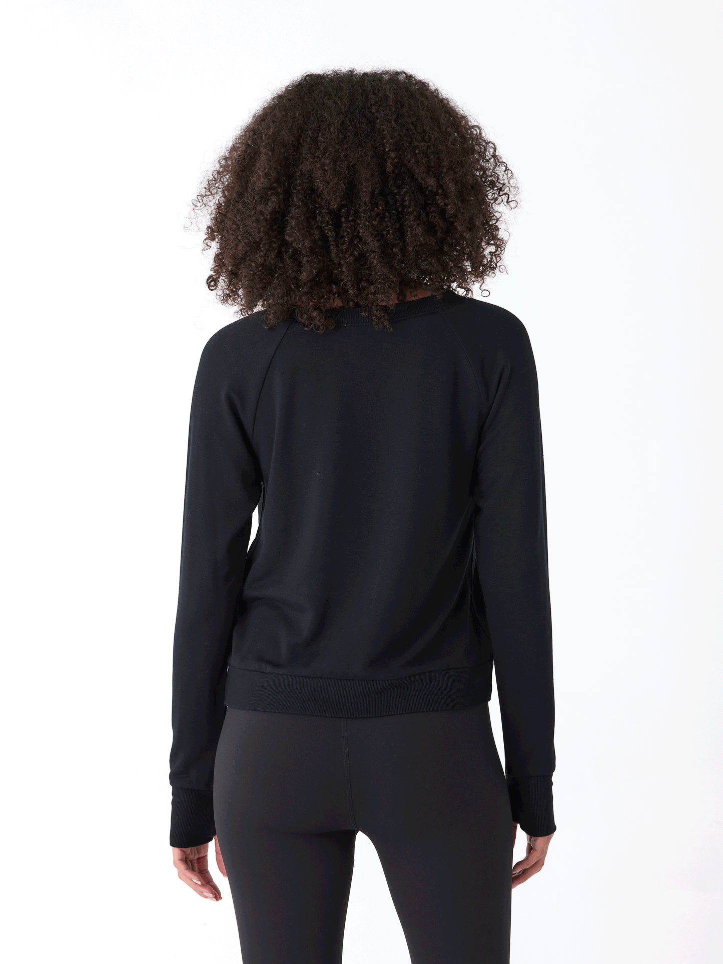 Halle Feather Fleece Crossover Hem Top