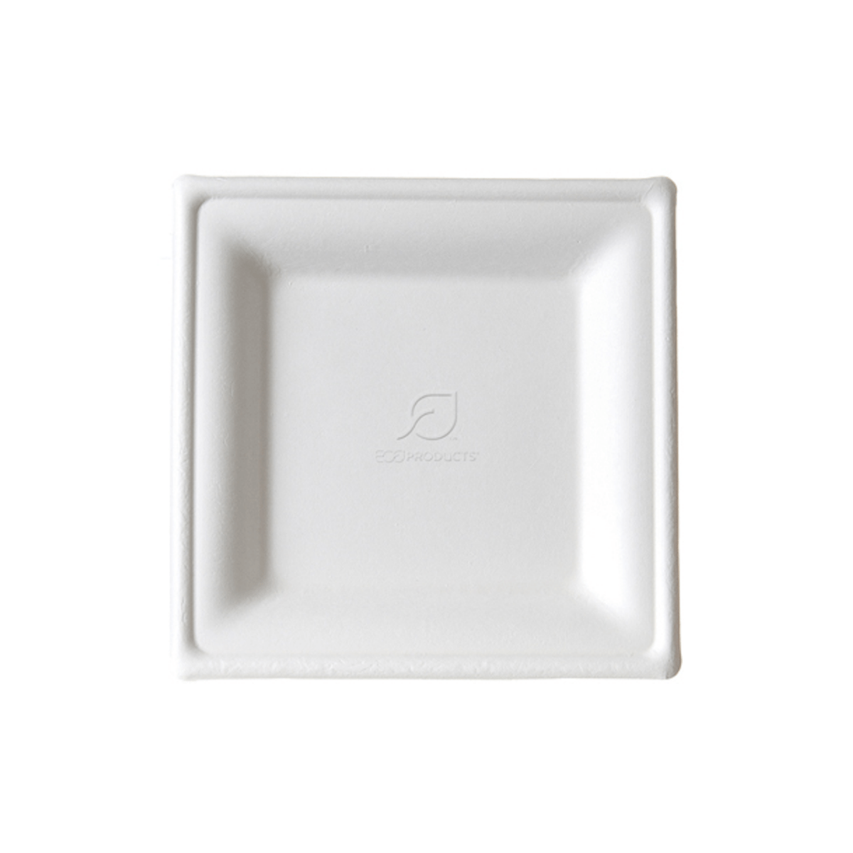 Eco-Products Vanguard Renewable & Compostable Square Sugarcane Plates - Small (QTY: 500)