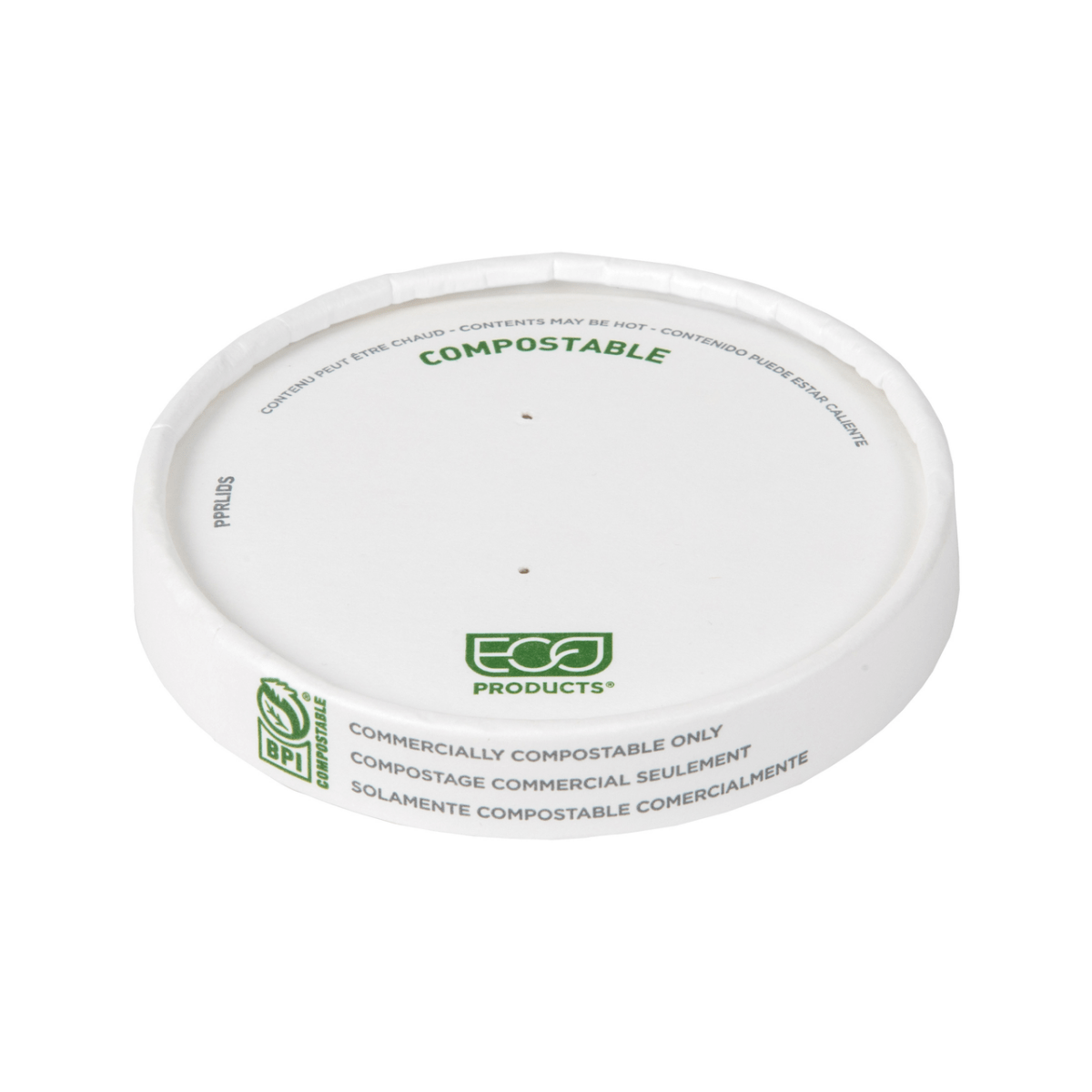 GreenStripe Renewable & Compostable Paper Lid, Small (90mm) Fits 8oz Paper Food Containers (QTY:500)