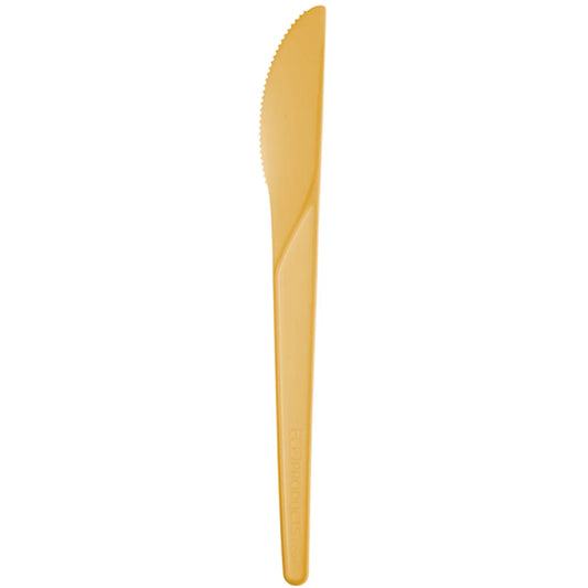 Plantware Renewable & Compostable Knife - 6in Yellow (QTY:1000)