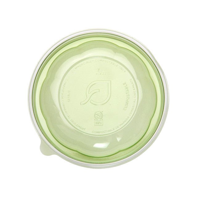 GreenStripe Veridian Renewable & Compostable Salad Bowls w/ Lids - 18oz Green (QTY:150)
