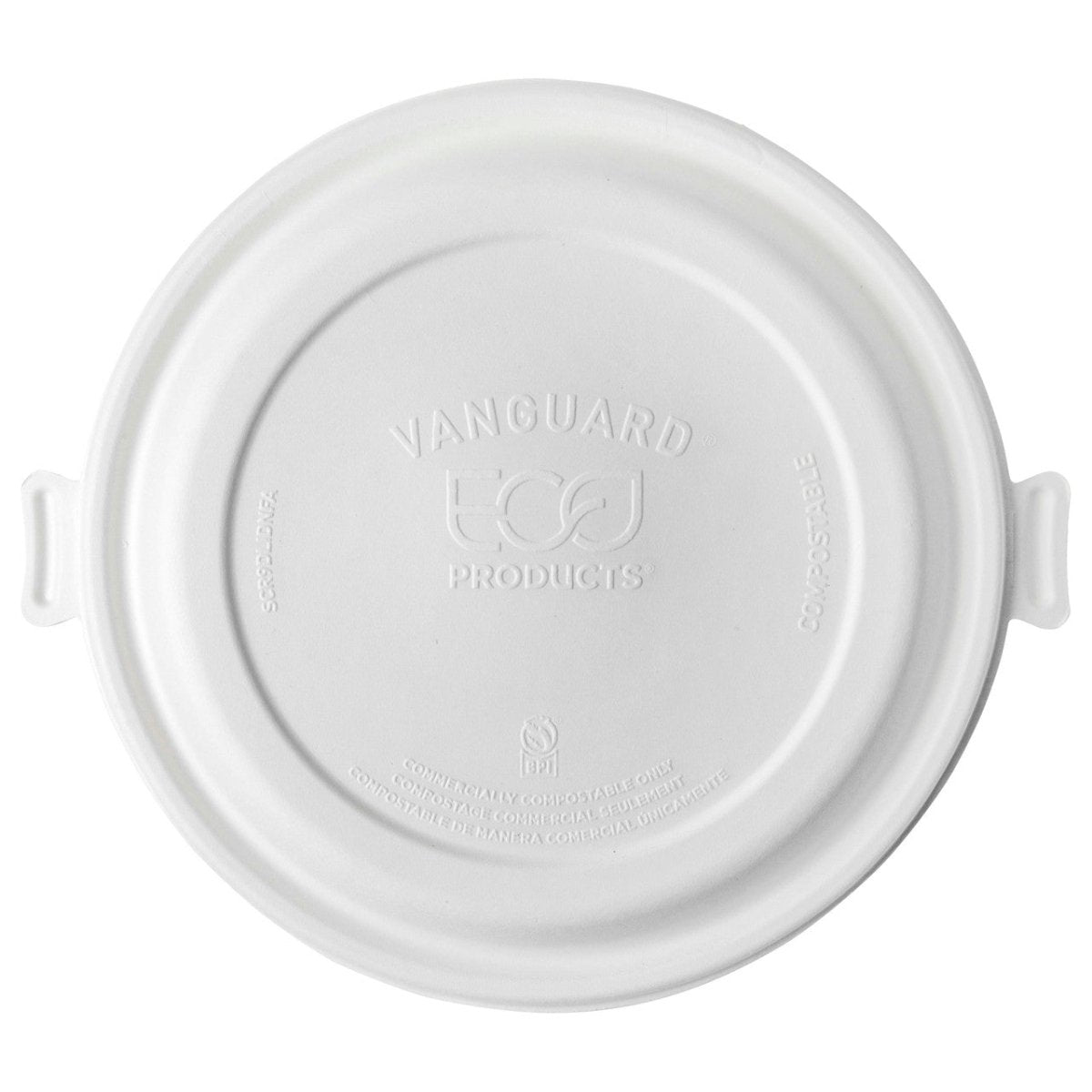 GreenStripe Vanguard WorldView Renewable & Compostable Domed Round Molded Fiber Lid, Fits SCR series Molded Fiber Bowls (QTY:300)