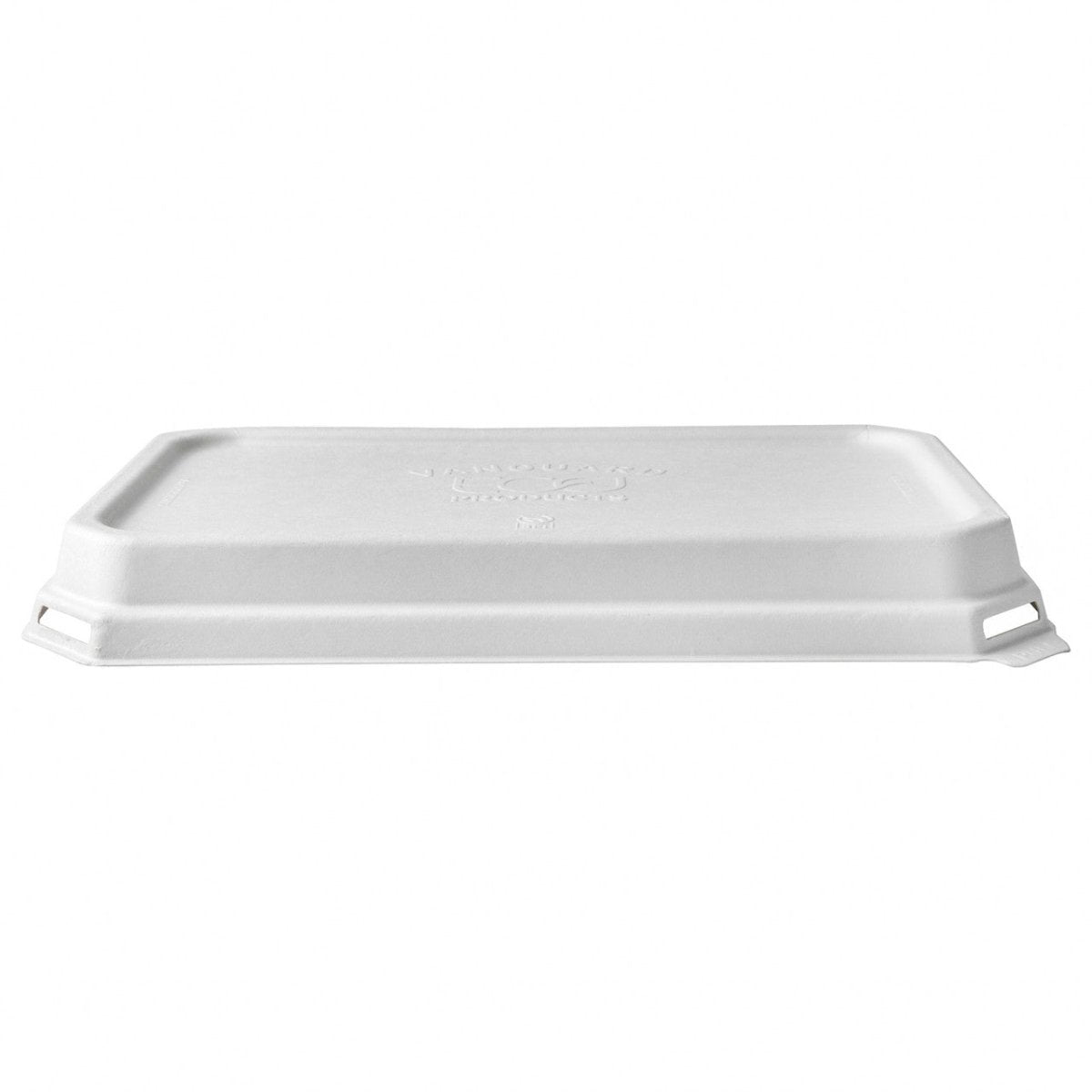 GreenStripe Vanguard WorldView Renewable & Compostable Domed Rectangle Molded Fiber Lid, Fits SCRC107 Molded Fiber Container (QTY:200)