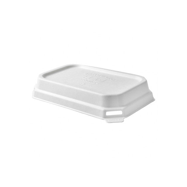 GreenStripe Vanguard WorldView Renewable & Compostable Domed Rectangle Molded Fiber Lid, Fits SCRC16 Molded Fiber Container (QTY:400)