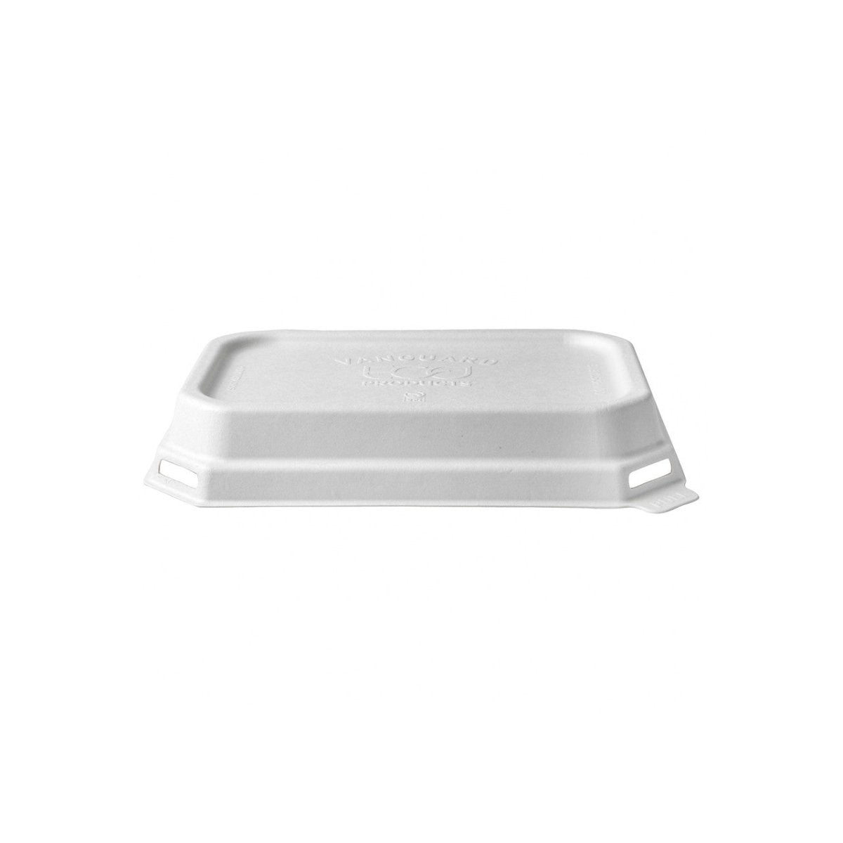 GreenStripe Vanguard WorldView Renewable & Compostable Domed Rectangle Molded Fiber Lid, Fits SCRC16 Molded Fiber Container (QTY:400)