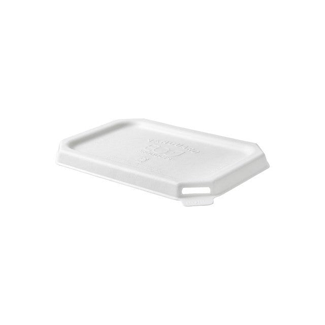 GreenStripe Vanguard WorldView Renewable & Compostable Flat Rectangle Molded Fiber Lid, Fits SCRC16 Molded Fiber Container (QTY:400)