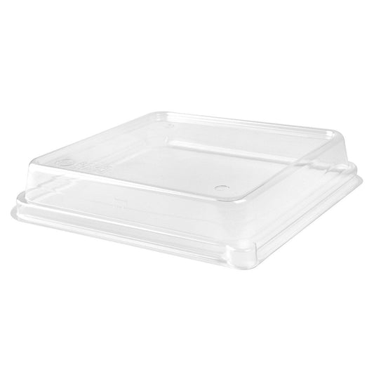BlueStripe WorldView 100% Post-Consumer Recycled Content Lids, 9in Shallow, Fits 9in Square Molded Fiber Containers (QTY:200)