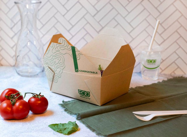 GreenStripe Renewable & Compostable 92oz Food Box #4, FSC Mix Credit SA-COC-013255 (QTY:200)