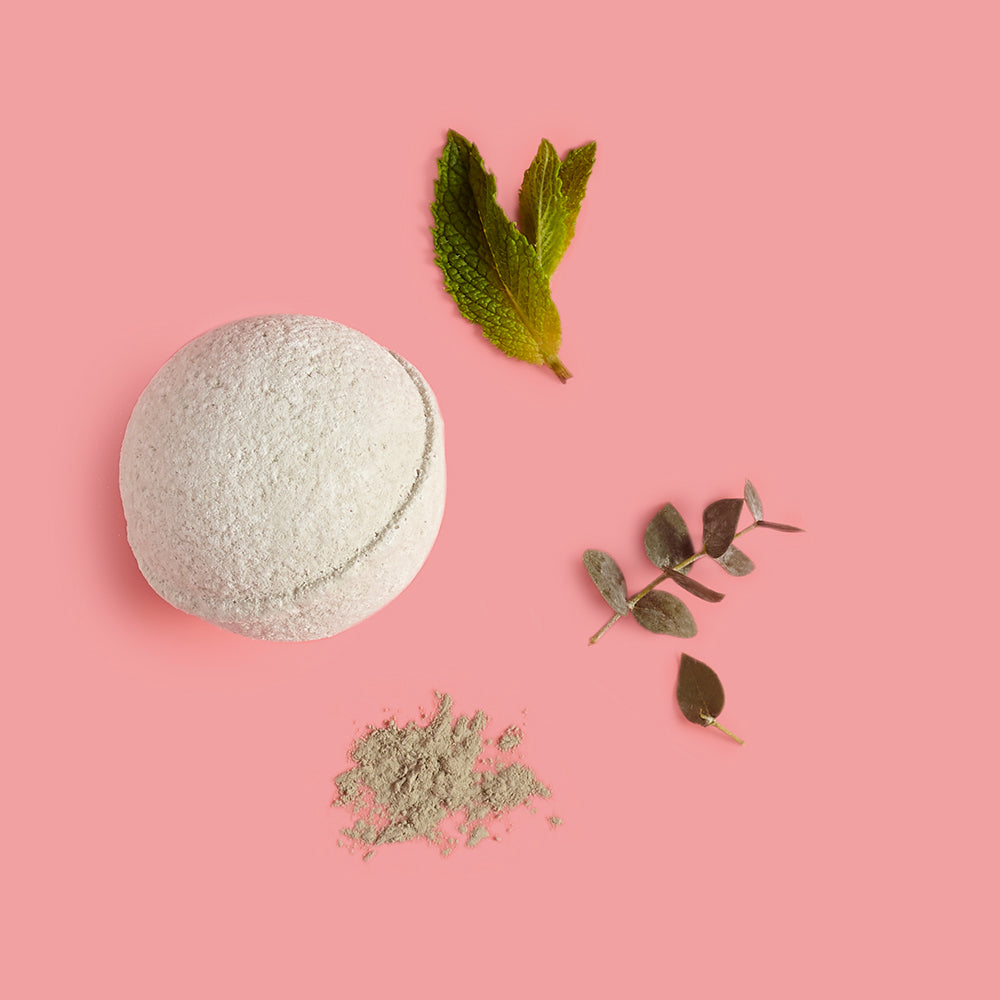 Wellness Bath Bomb – Eucalyptus, Peppermint & French Green Clay