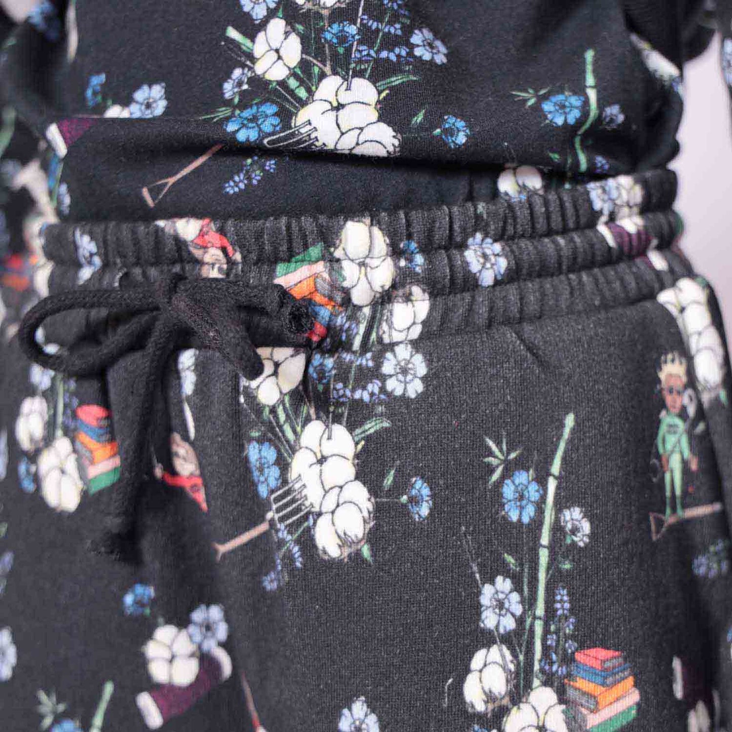 Black Floral Baby Pants-3