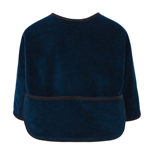 Blue Velvet Bib with Sleeves-0