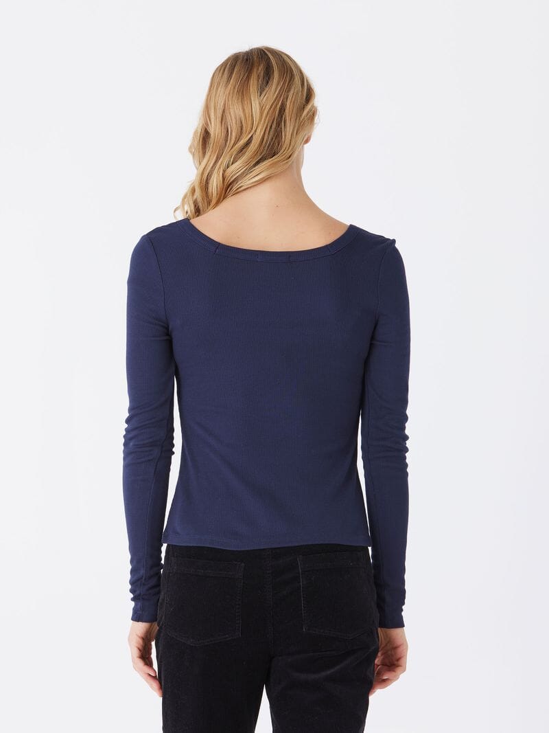 Yvette Feather Rib Square Top