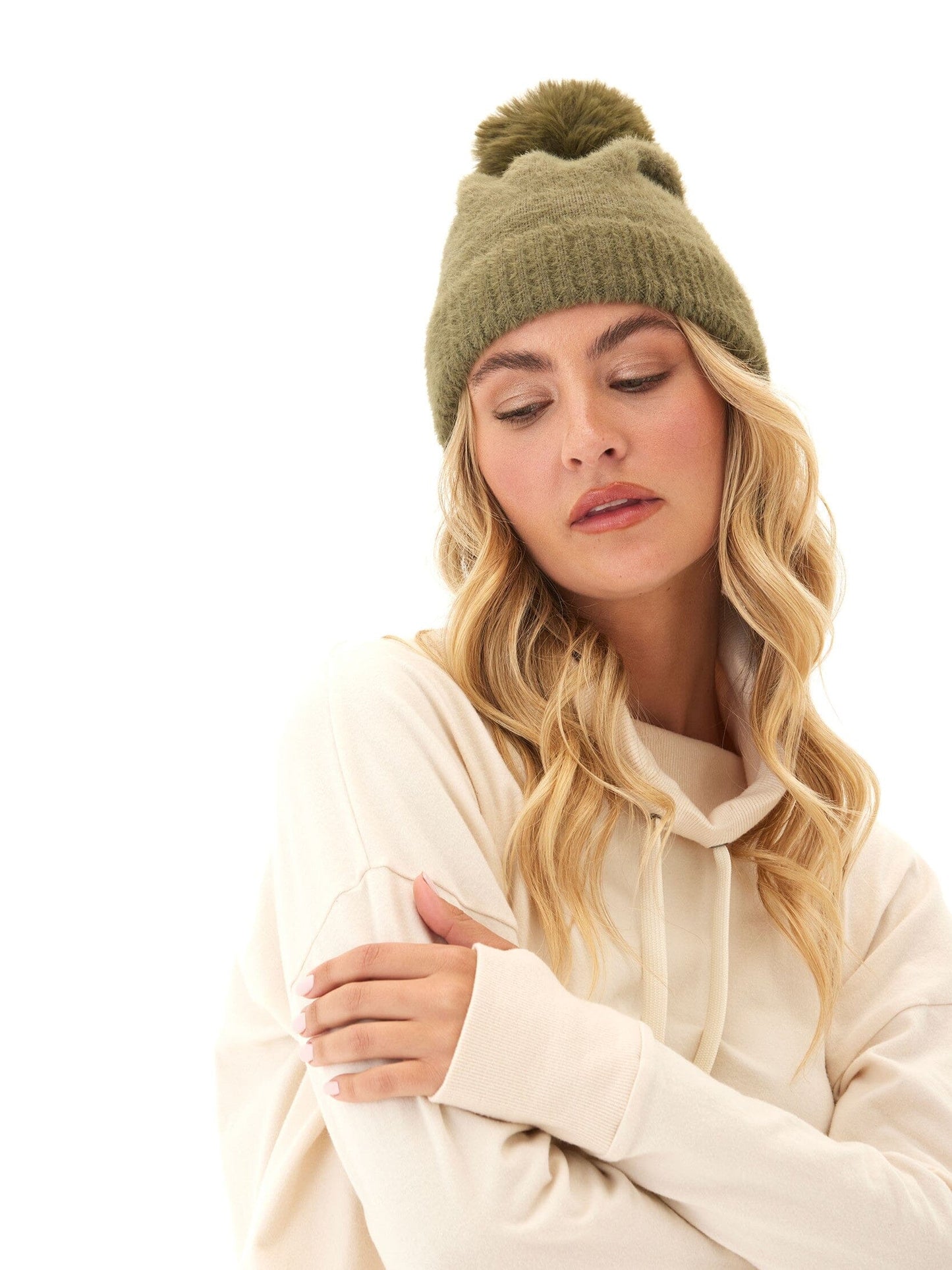 Fuzzy Knit Beanie