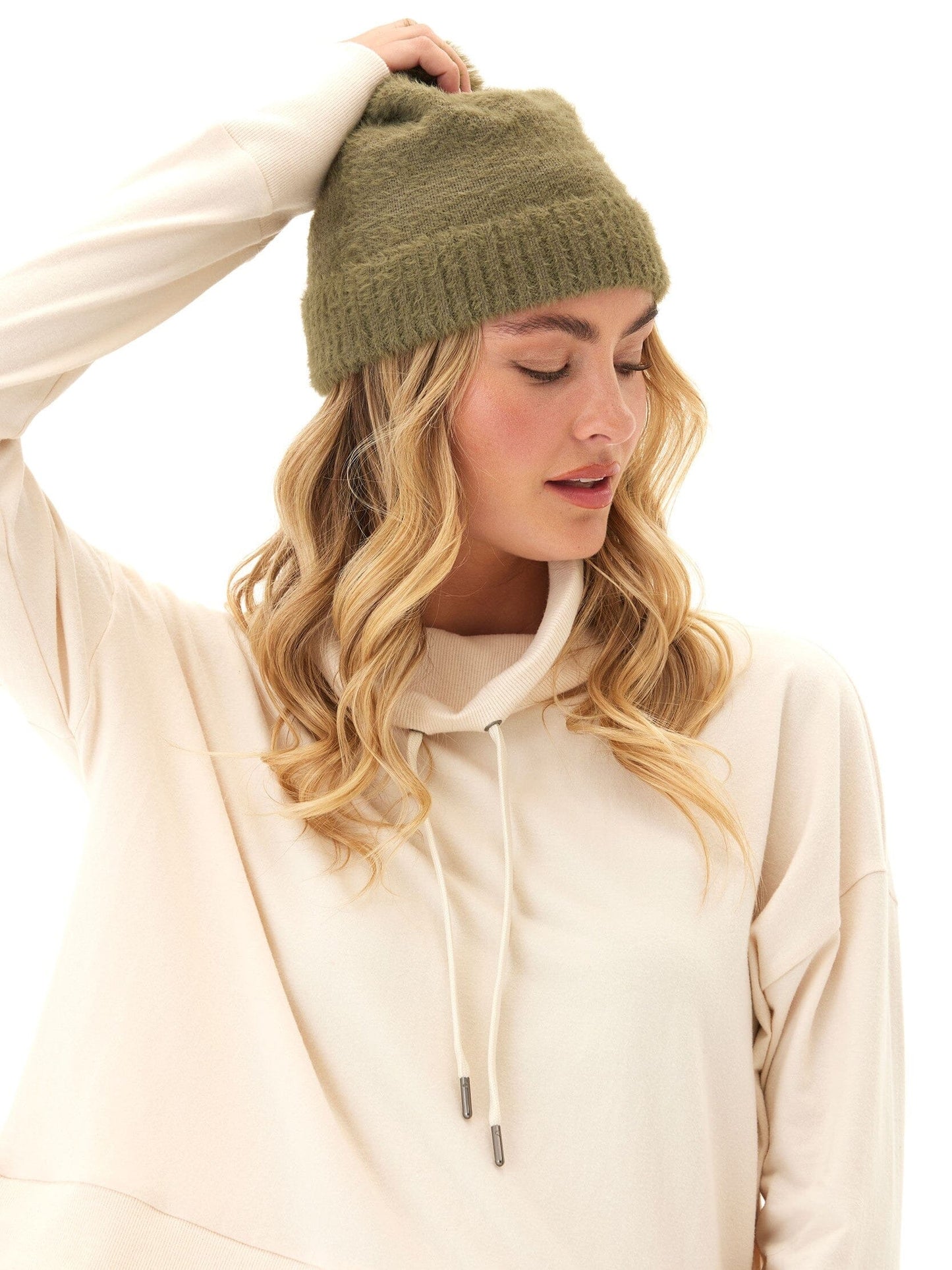 Fuzzy Knit Beanie