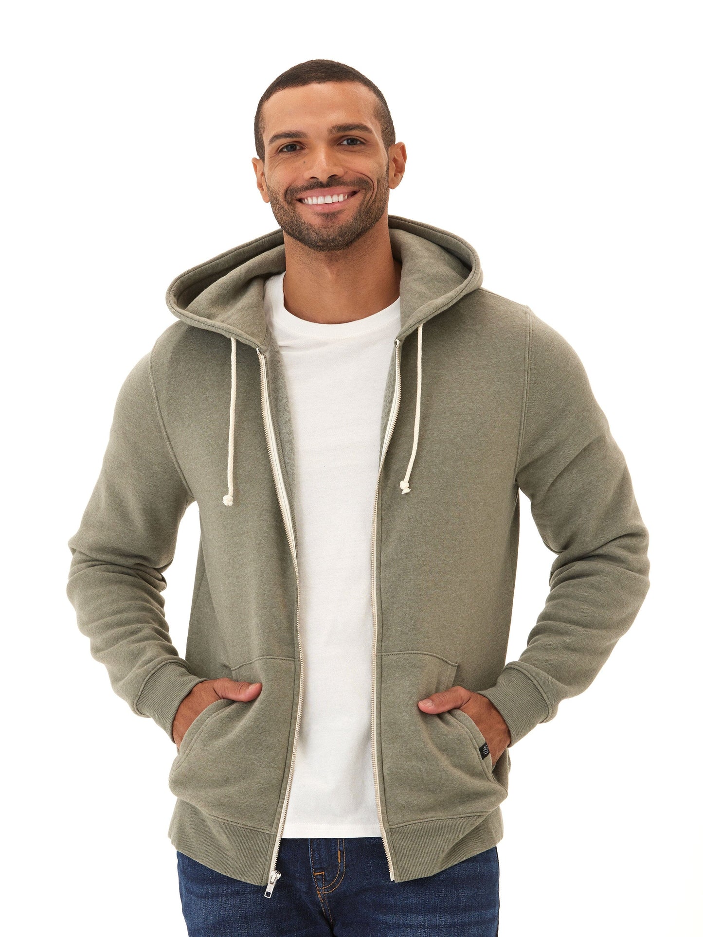 Triblend Zip Fleece Hoodie