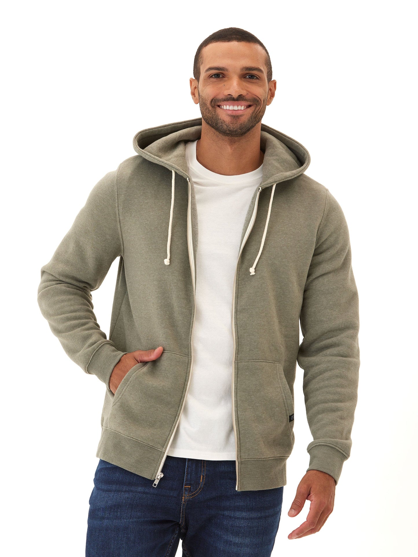 Triblend Zip Fleece Hoodie