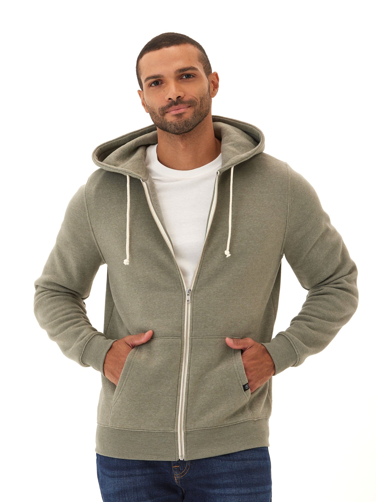Triblend Zip Fleece Hoodie