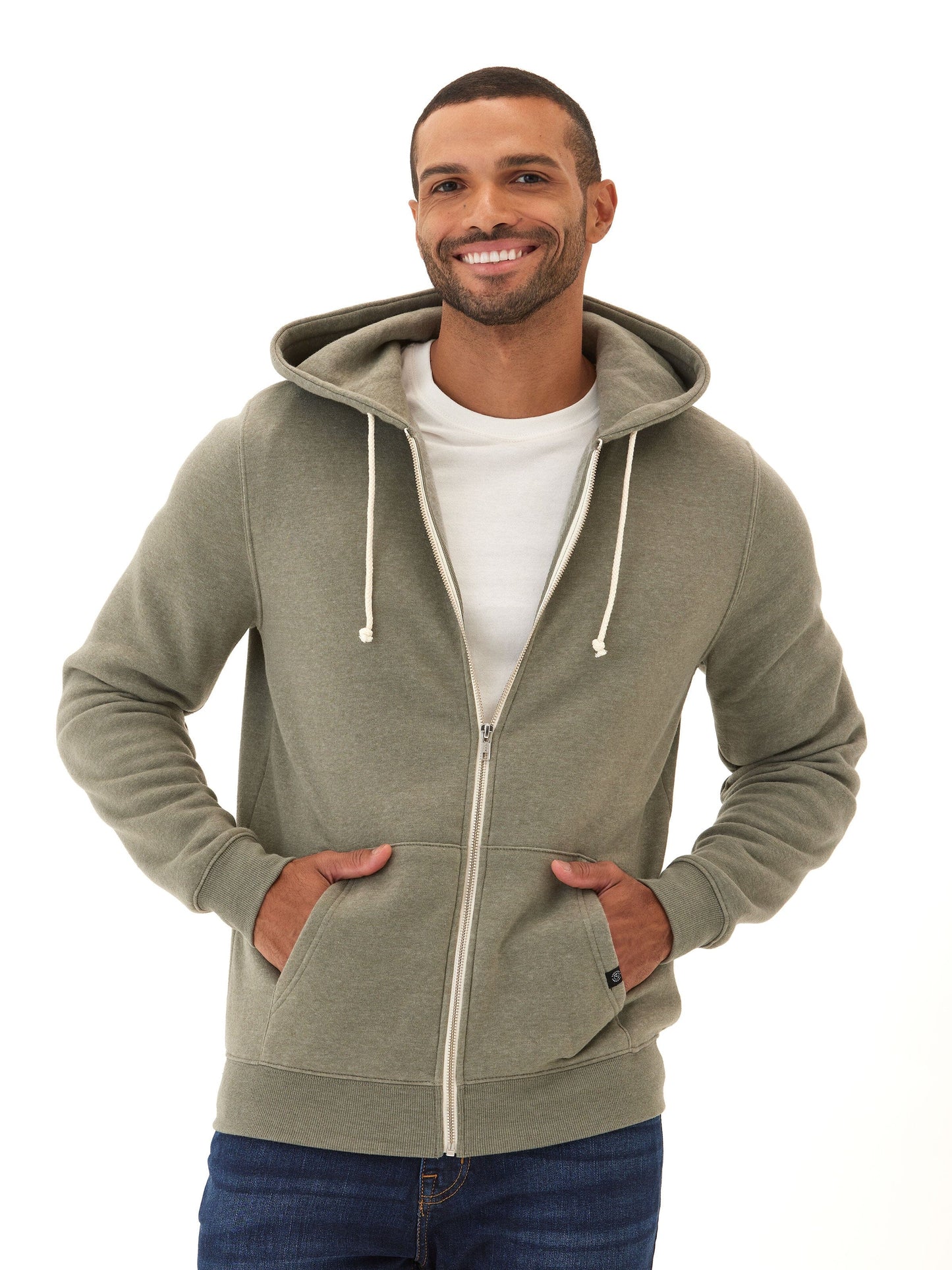 Triblend Zip Fleece Hoodie
