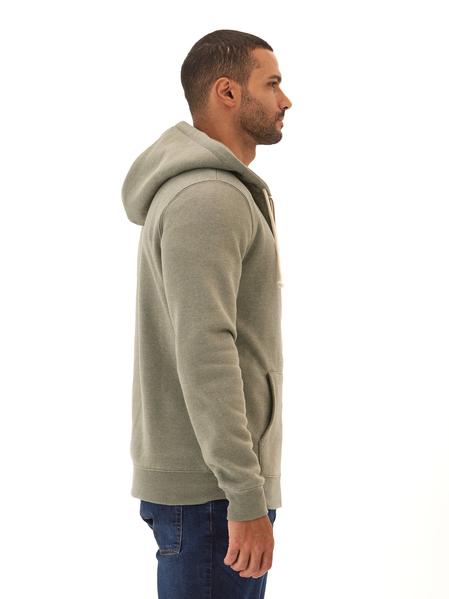 Triblend Zip Fleece Hoodie