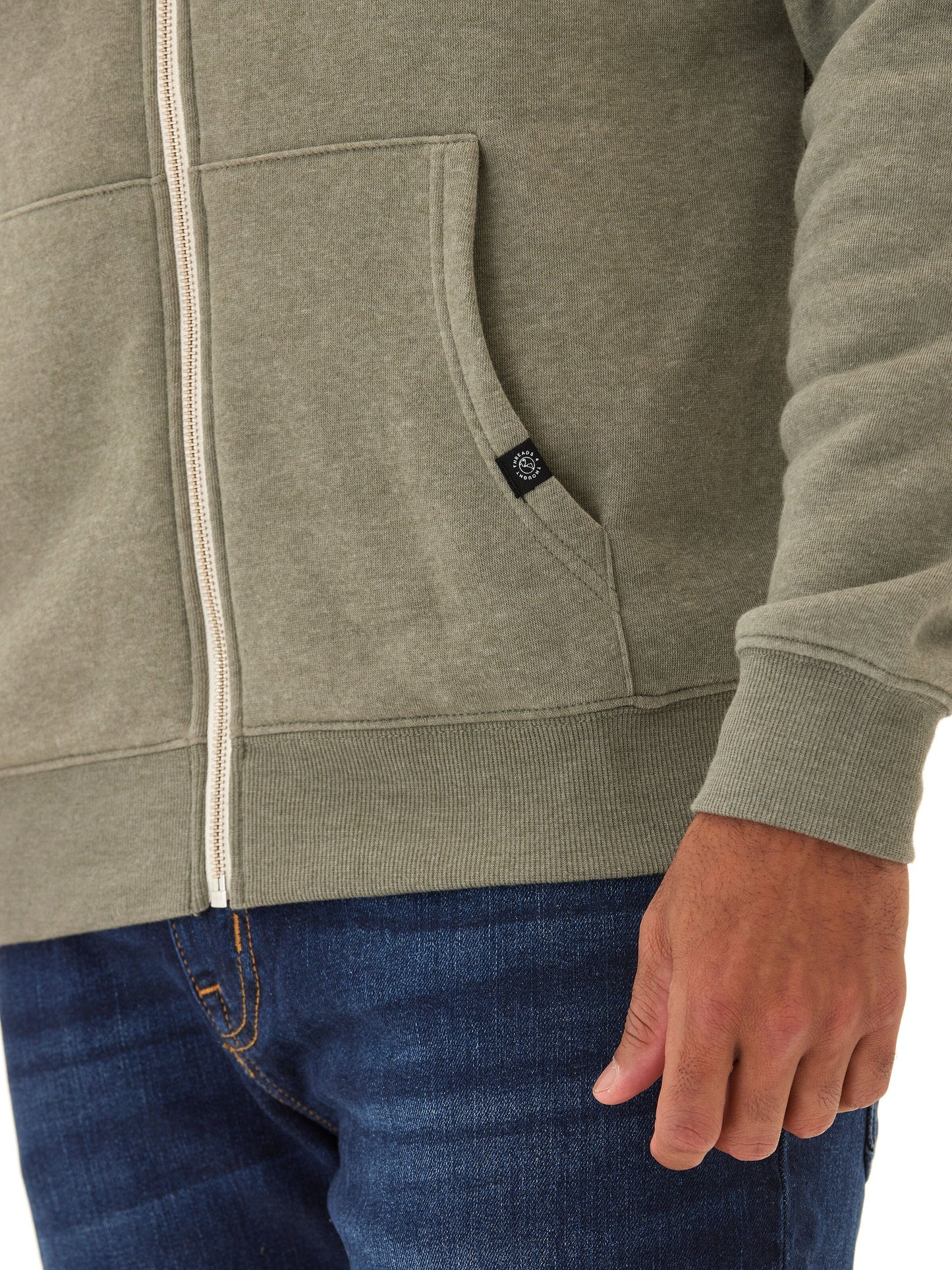Triblend Zip Fleece Hoodie