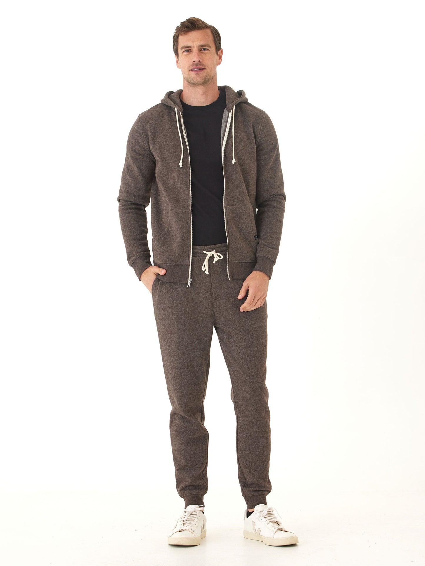 Triblend Zip Fleece Hoodie
