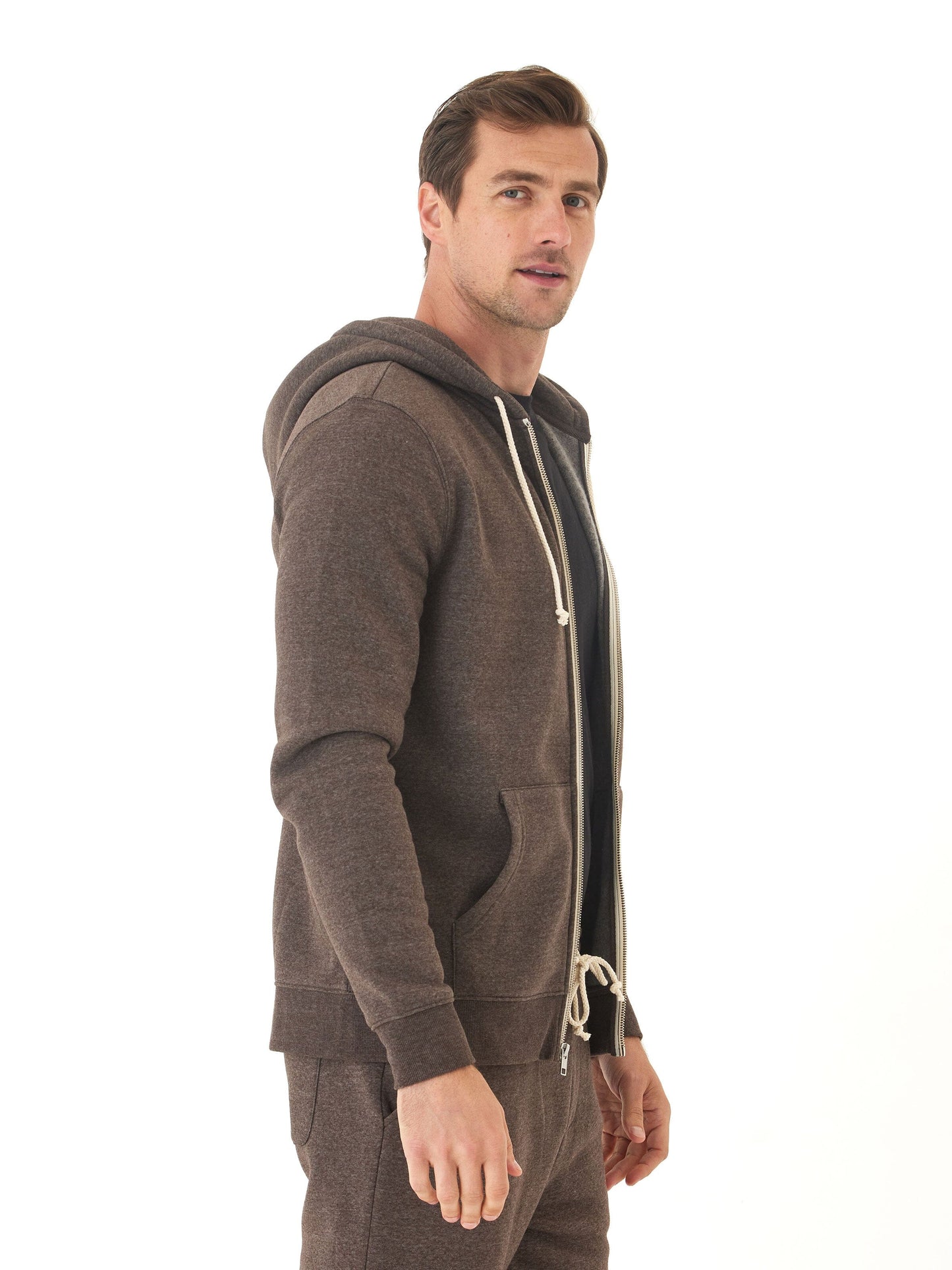 Triblend Zip Fleece Hoodie