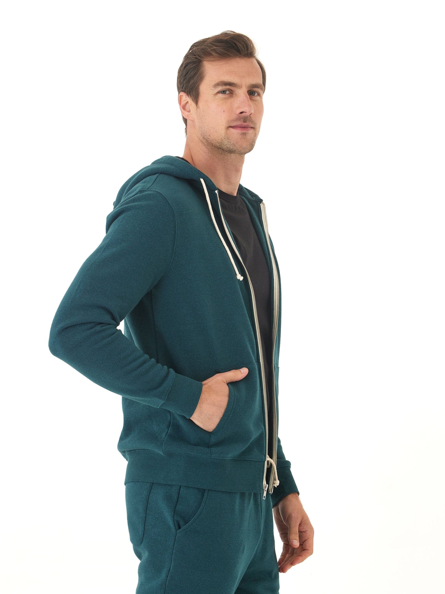 Triblend Zip Fleece Hoodie