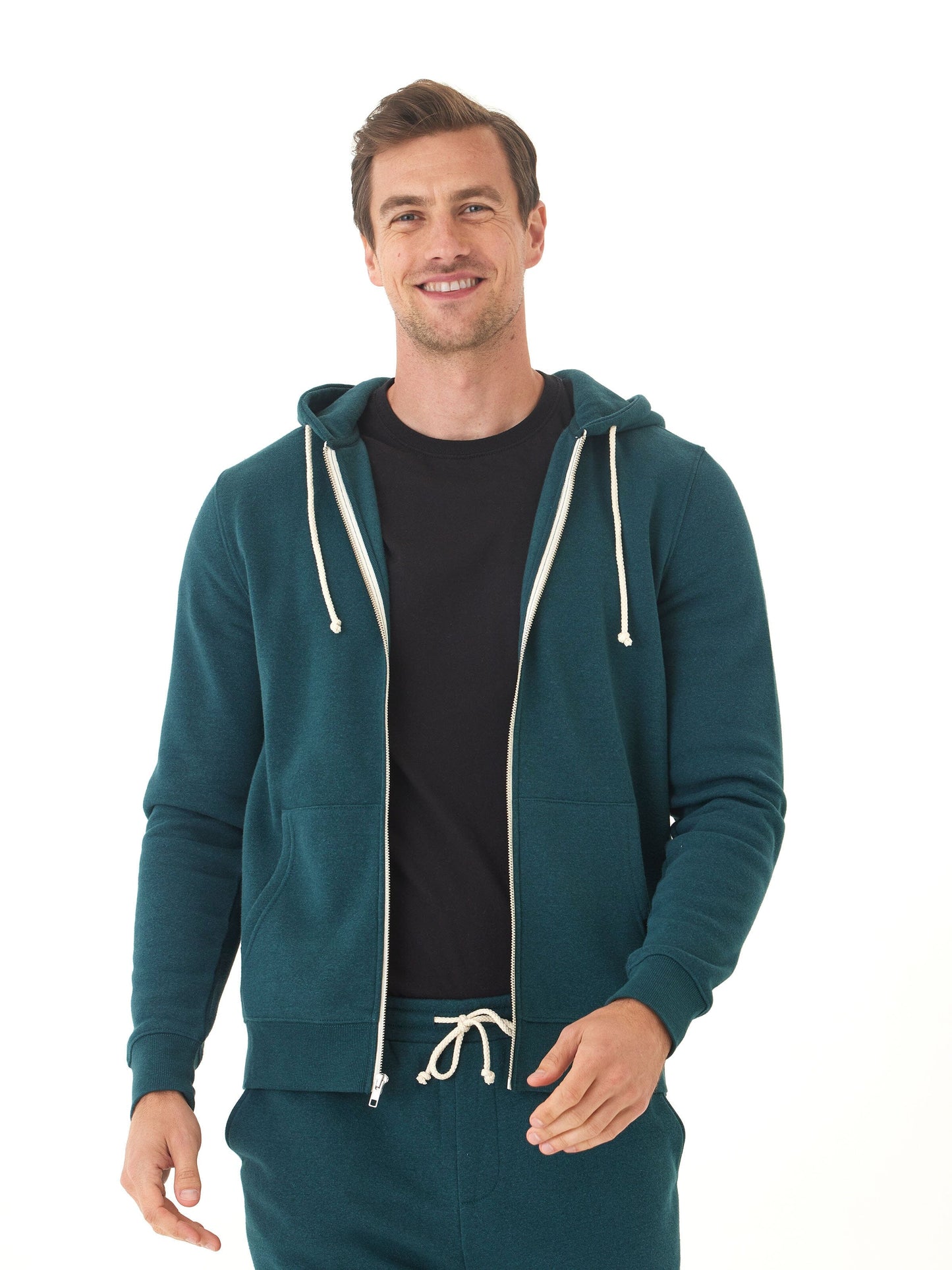 Triblend Zip Fleece Hoodie