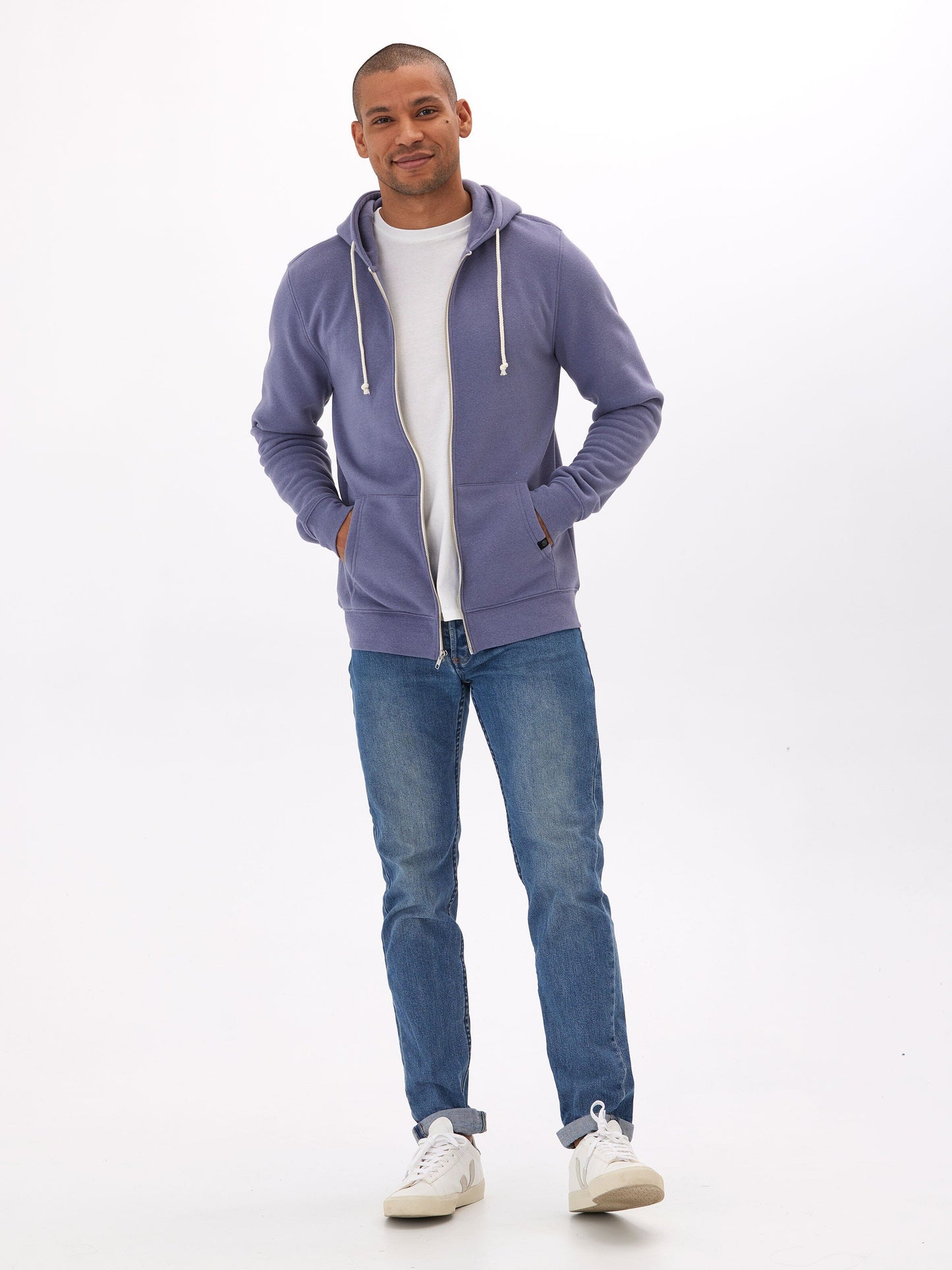 Triblend Zip Fleece Hoodie