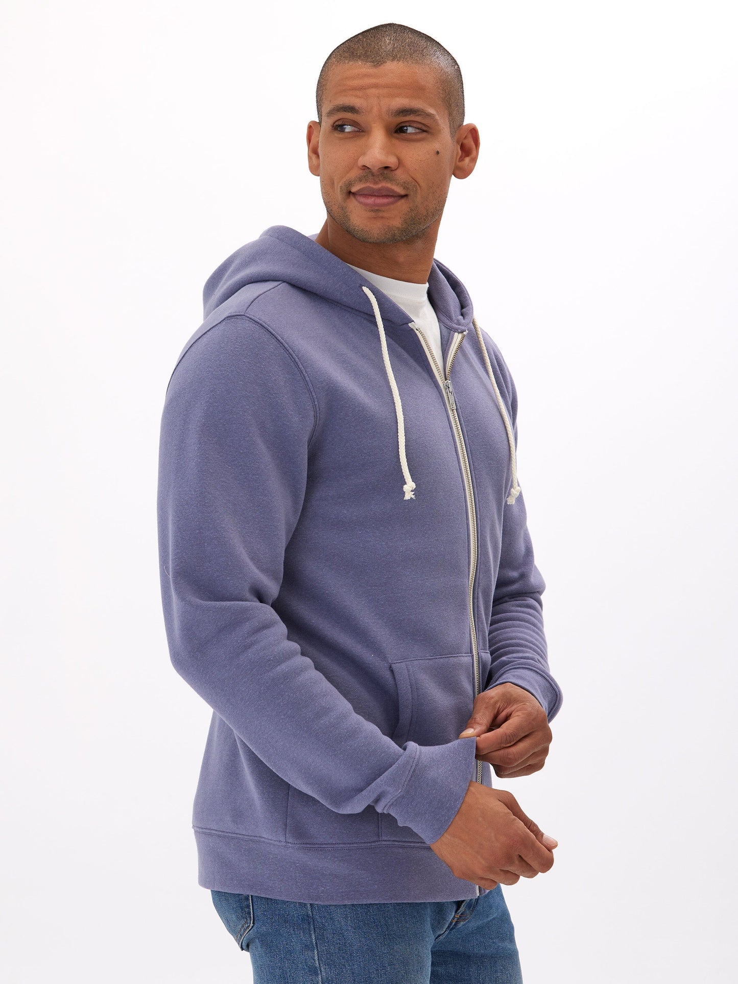 Triblend Zip Fleece Hoodie
