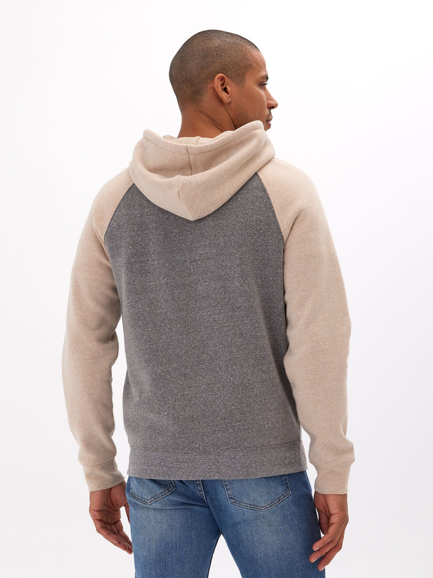 Triblend Raglan Colorblock Zip Fleece Hoodie