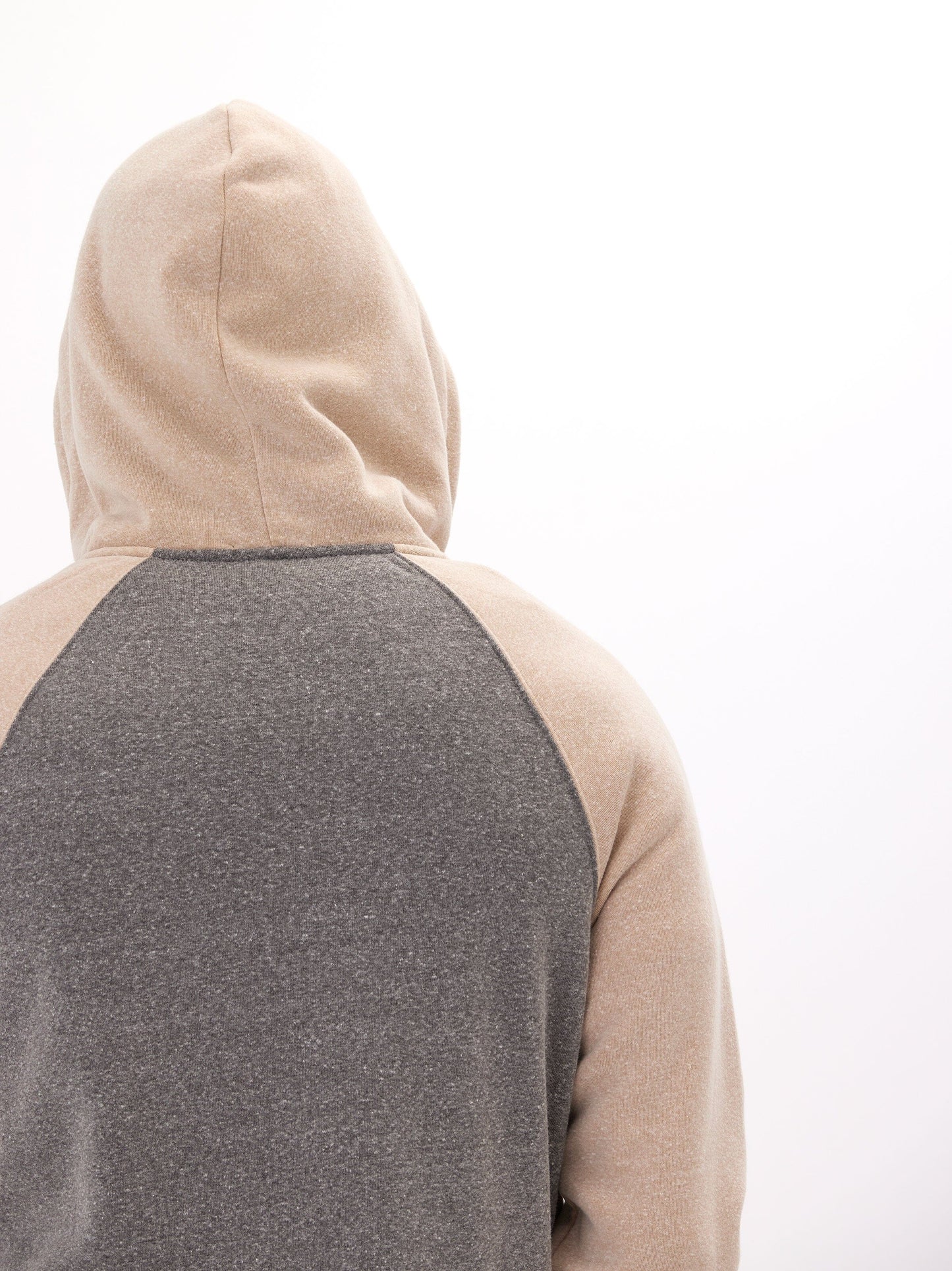 Triblend Raglan Colorblock Zip Fleece Hoodie