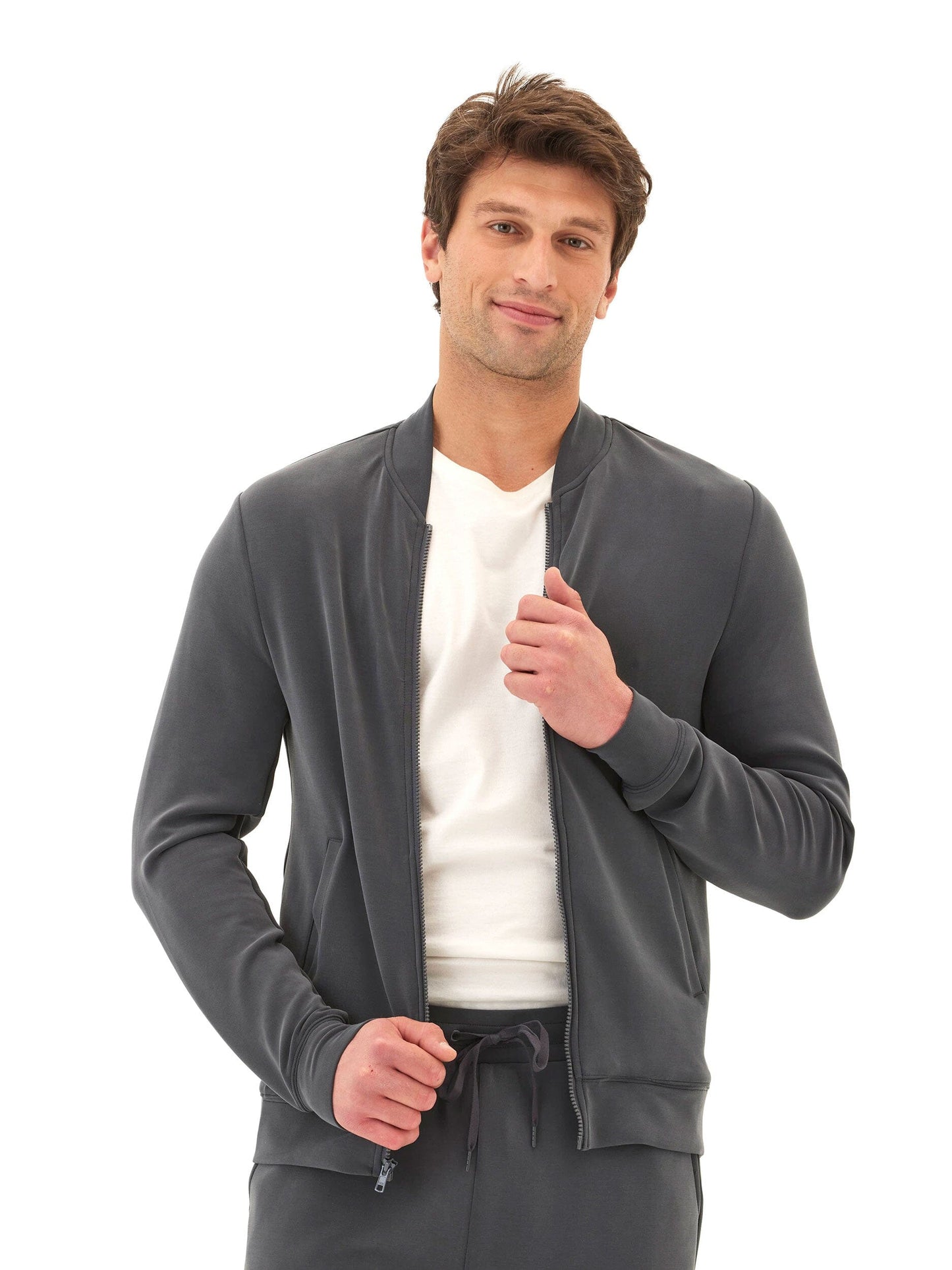 Bartow Sueded Modal Zip Jacket