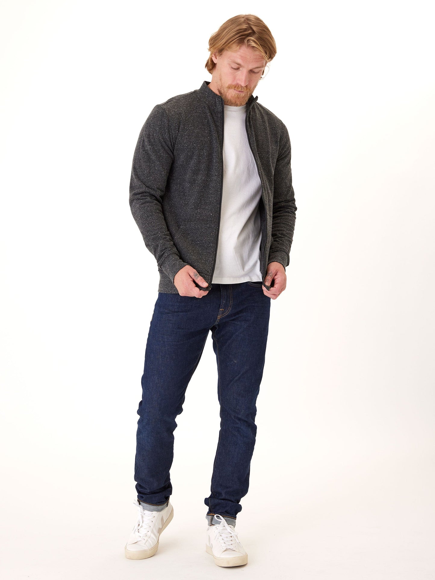 Brandon Triblend Fleece Full Zip Jacket