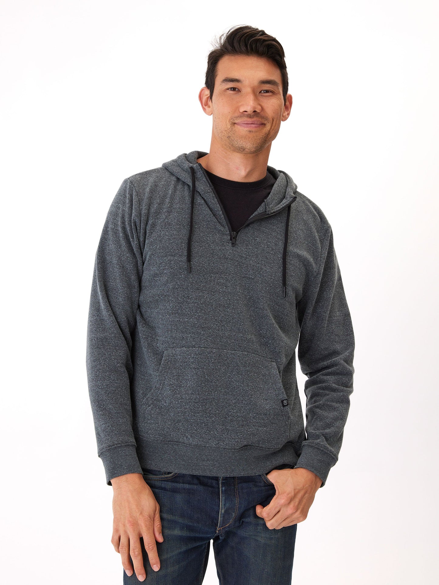Triblend Breton Half Zip Hoodie