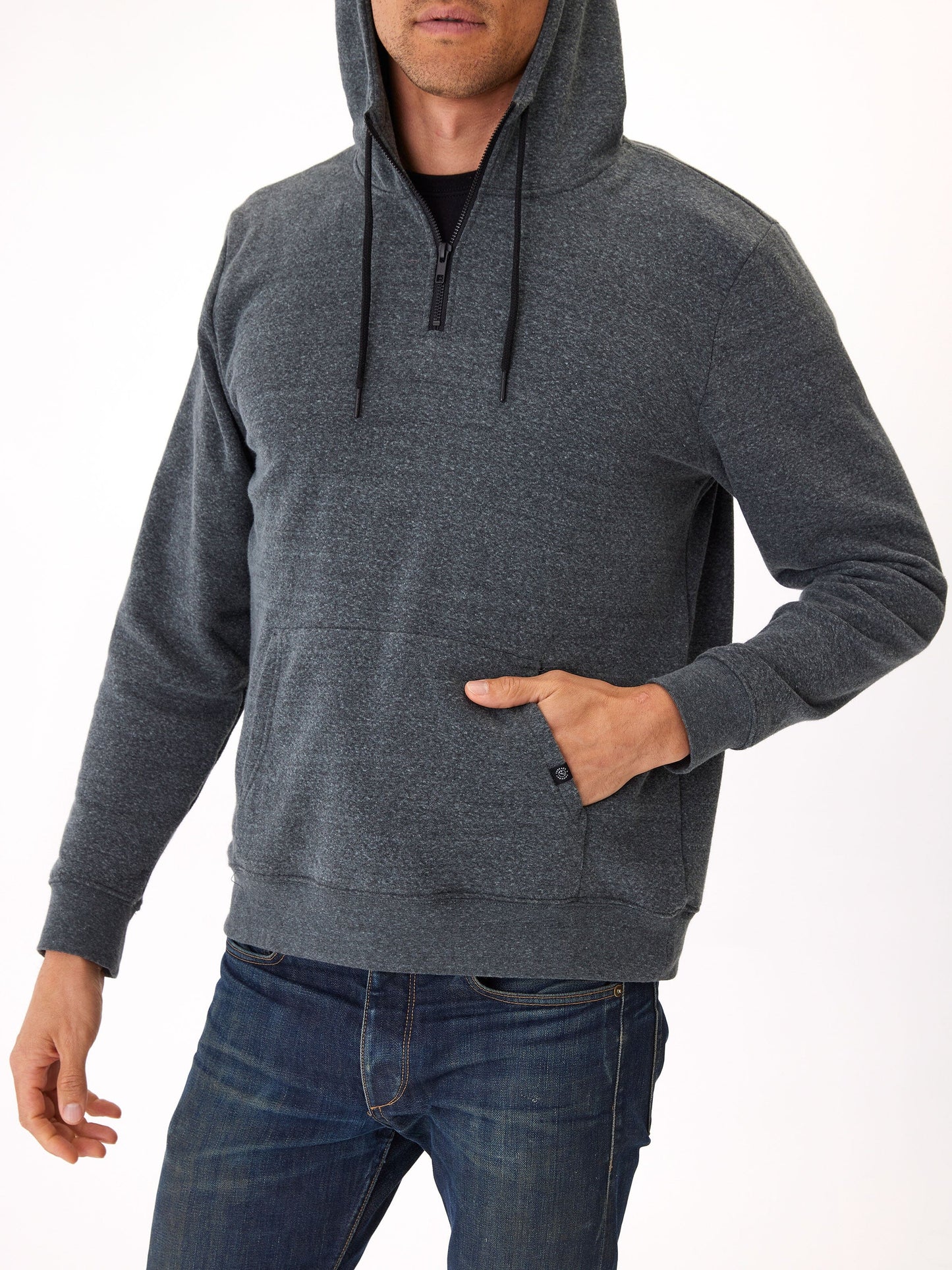 Triblend Breton Half Zip Hoodie