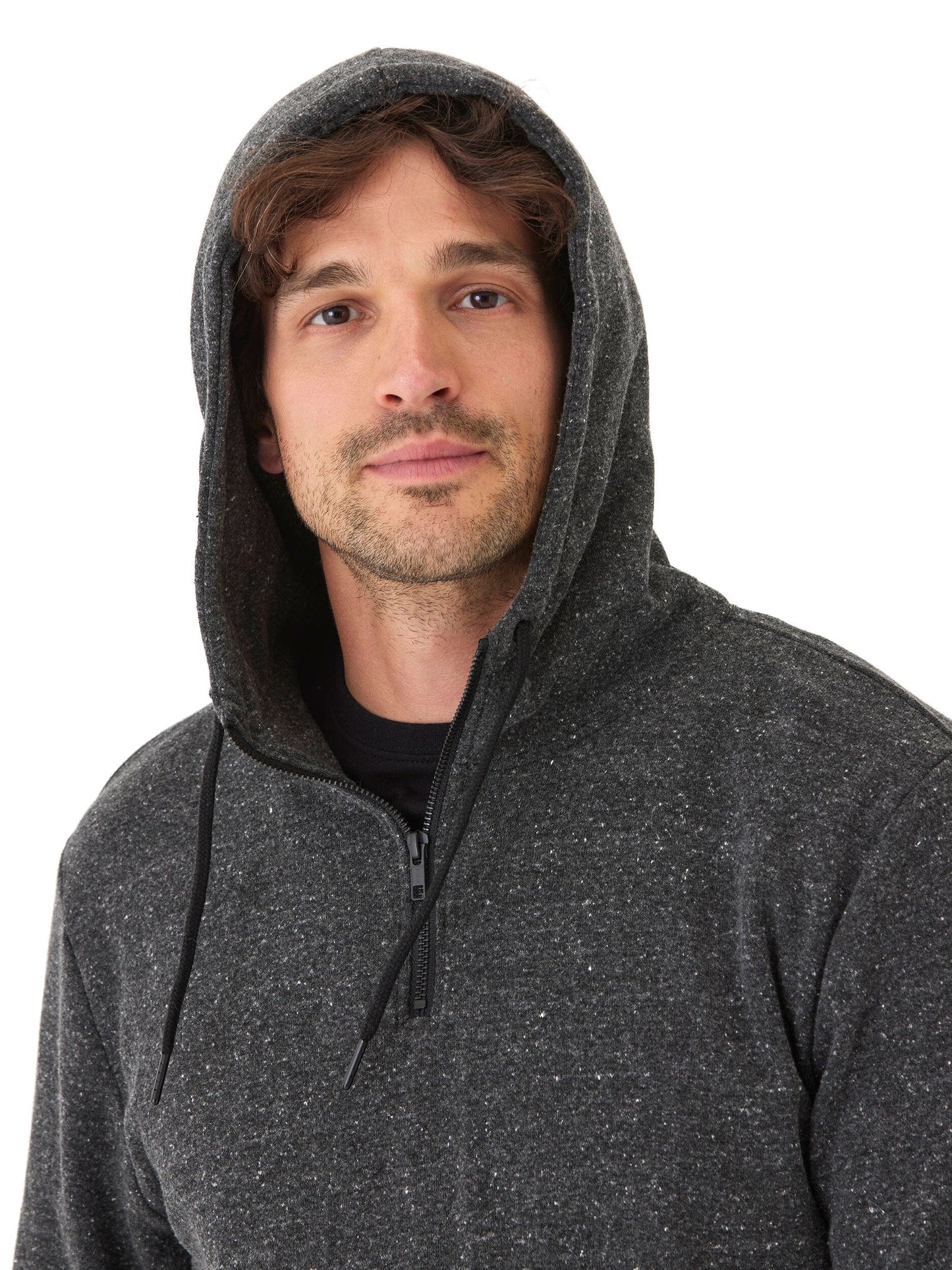 Triblend Breton Half Zip Hoodie