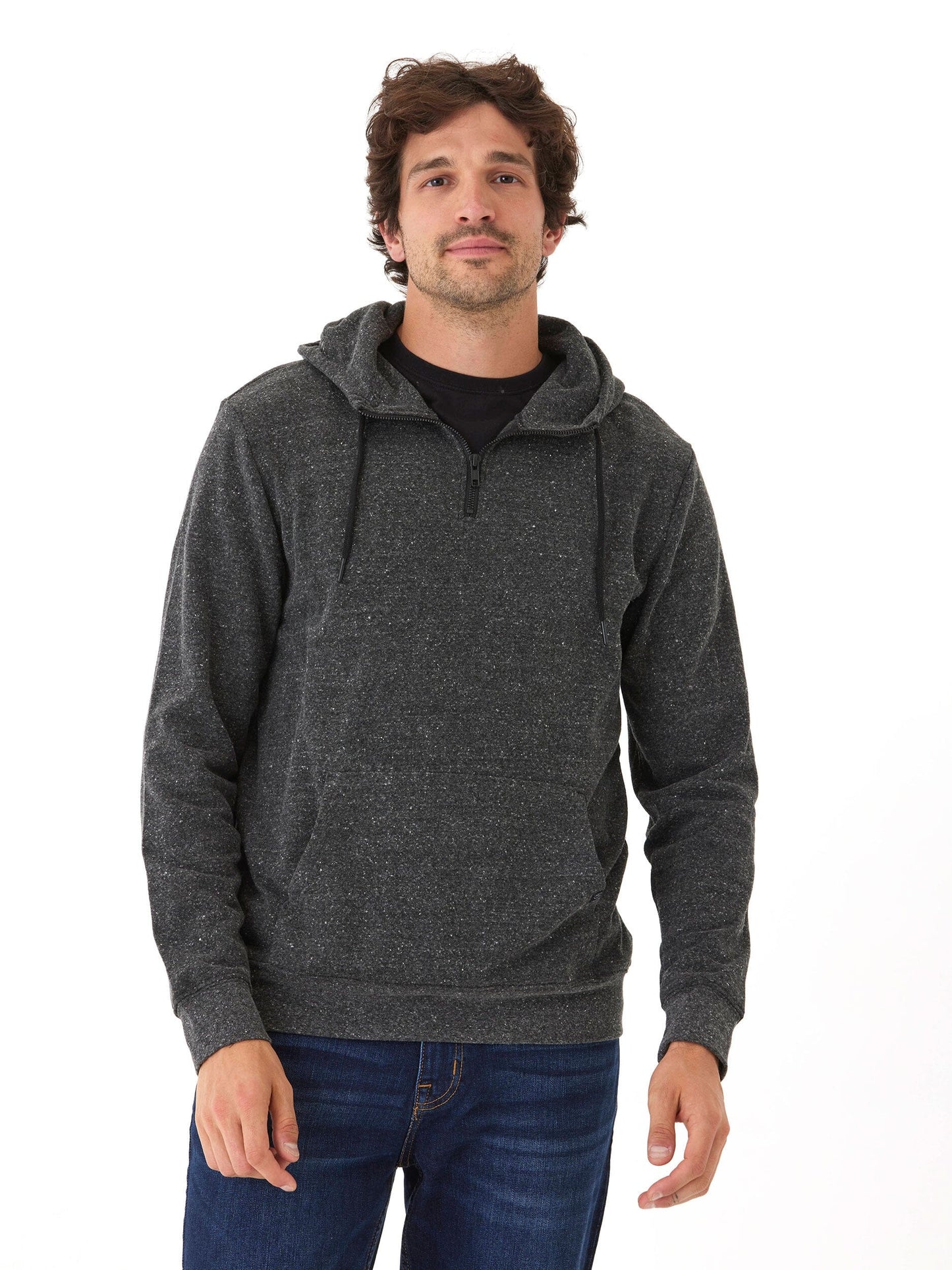 Triblend Breton Half Zip Hoodie