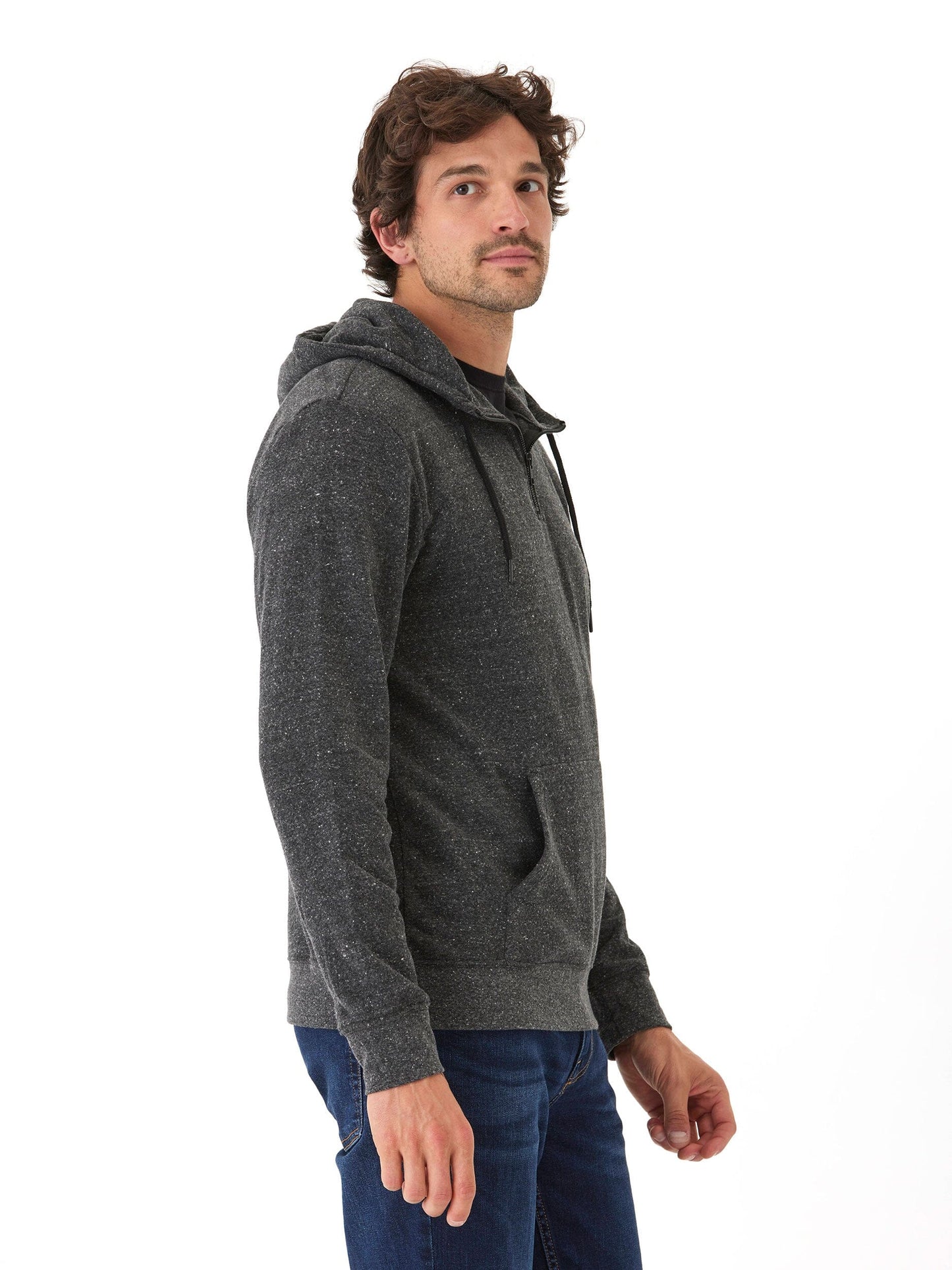 Triblend Breton Half Zip Hoodie
