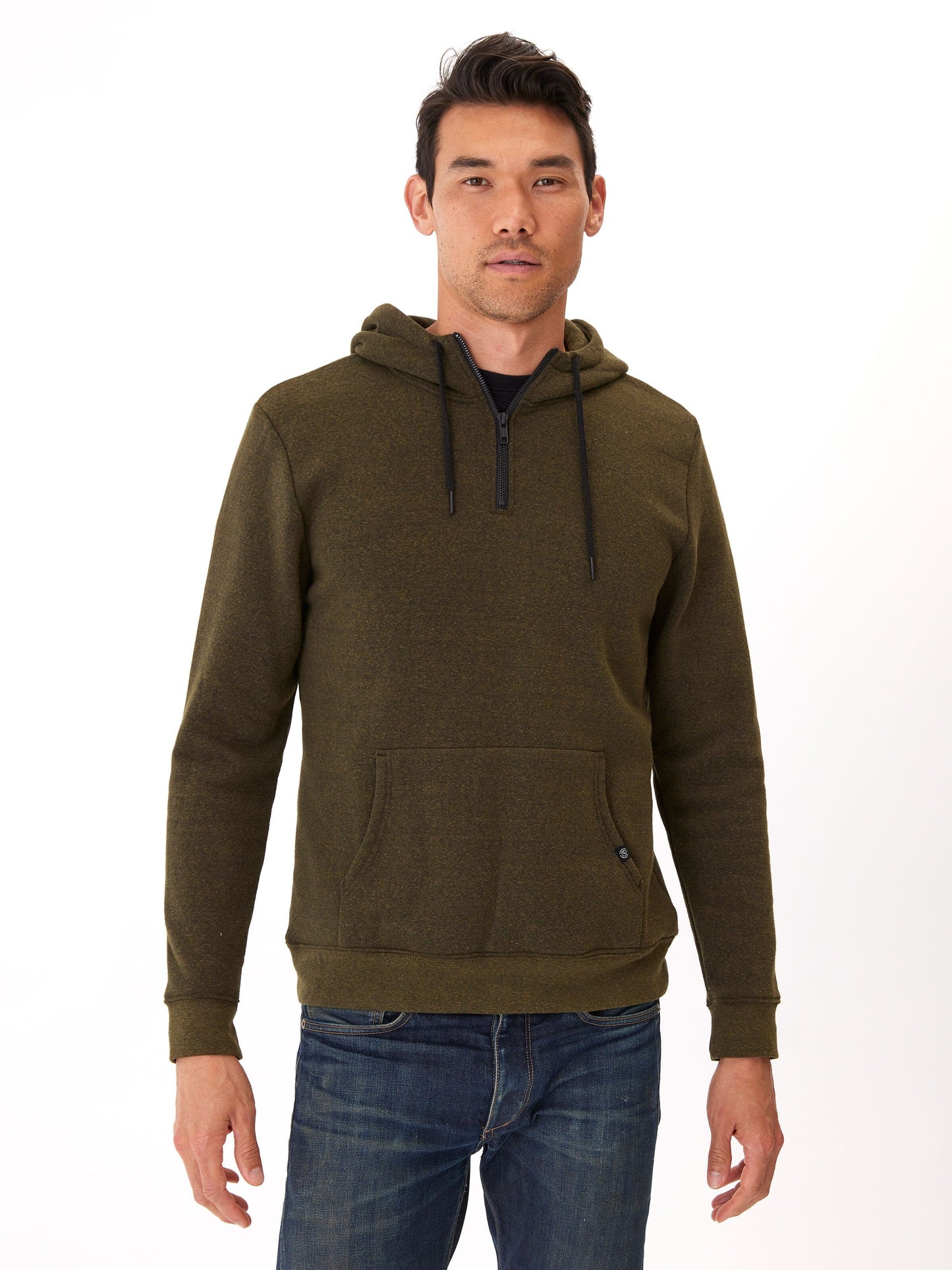 Triblend Breton Half Zip Hoodie