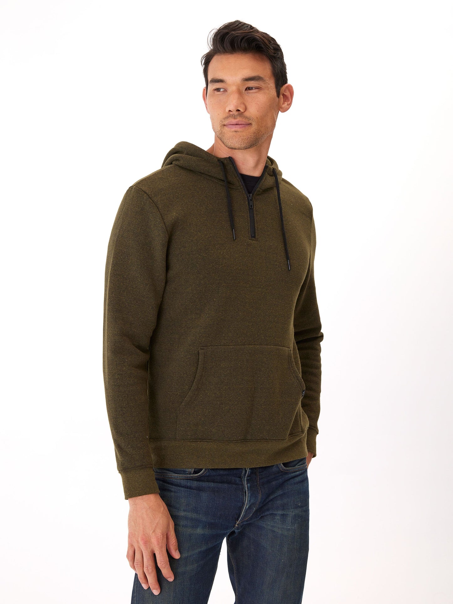 Triblend Breton Half Zip Hoodie