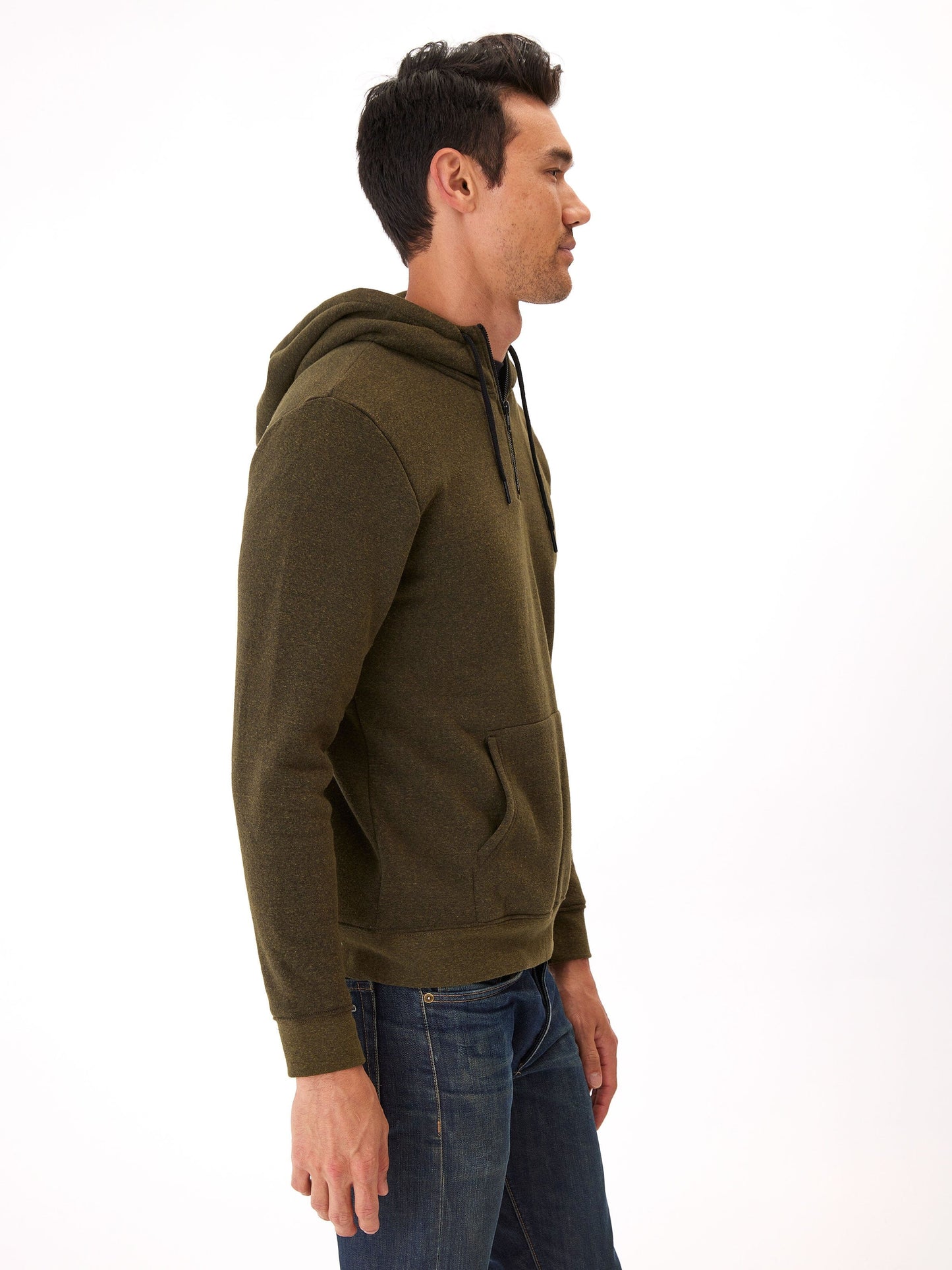Triblend Breton Half Zip Hoodie