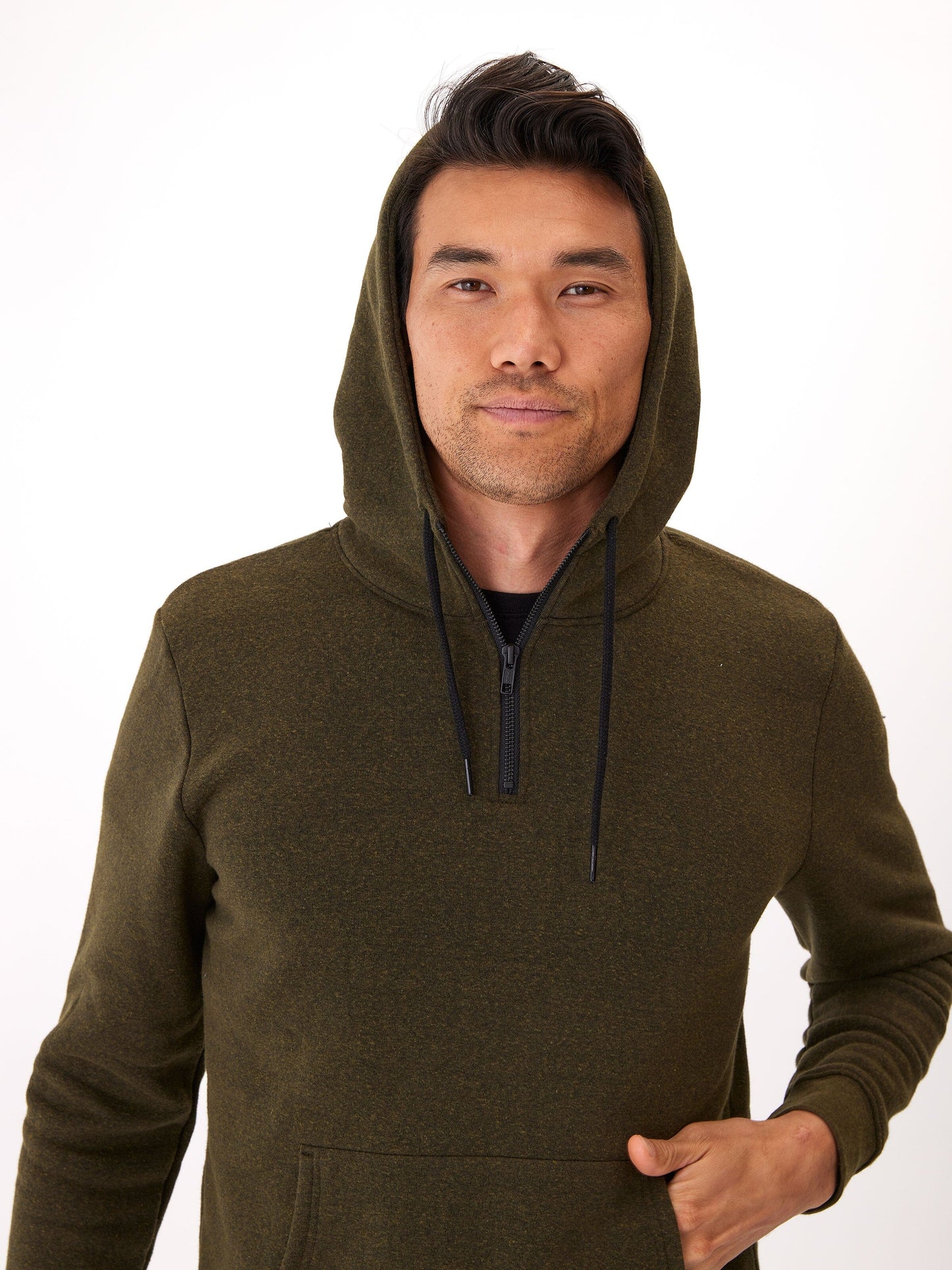 Triblend Breton Half Zip Hoodie