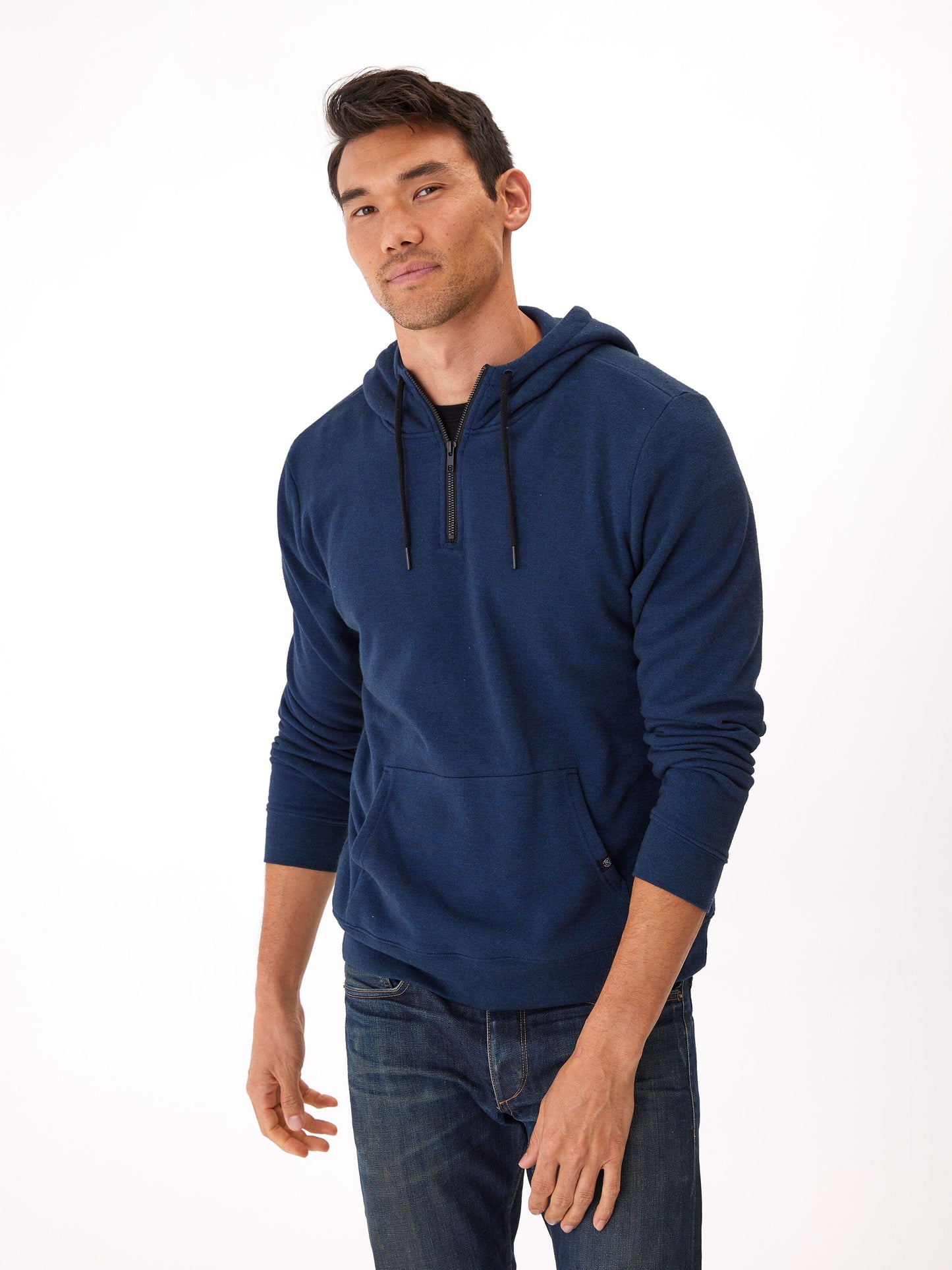 Triblend Breton Half Zip Hoodie