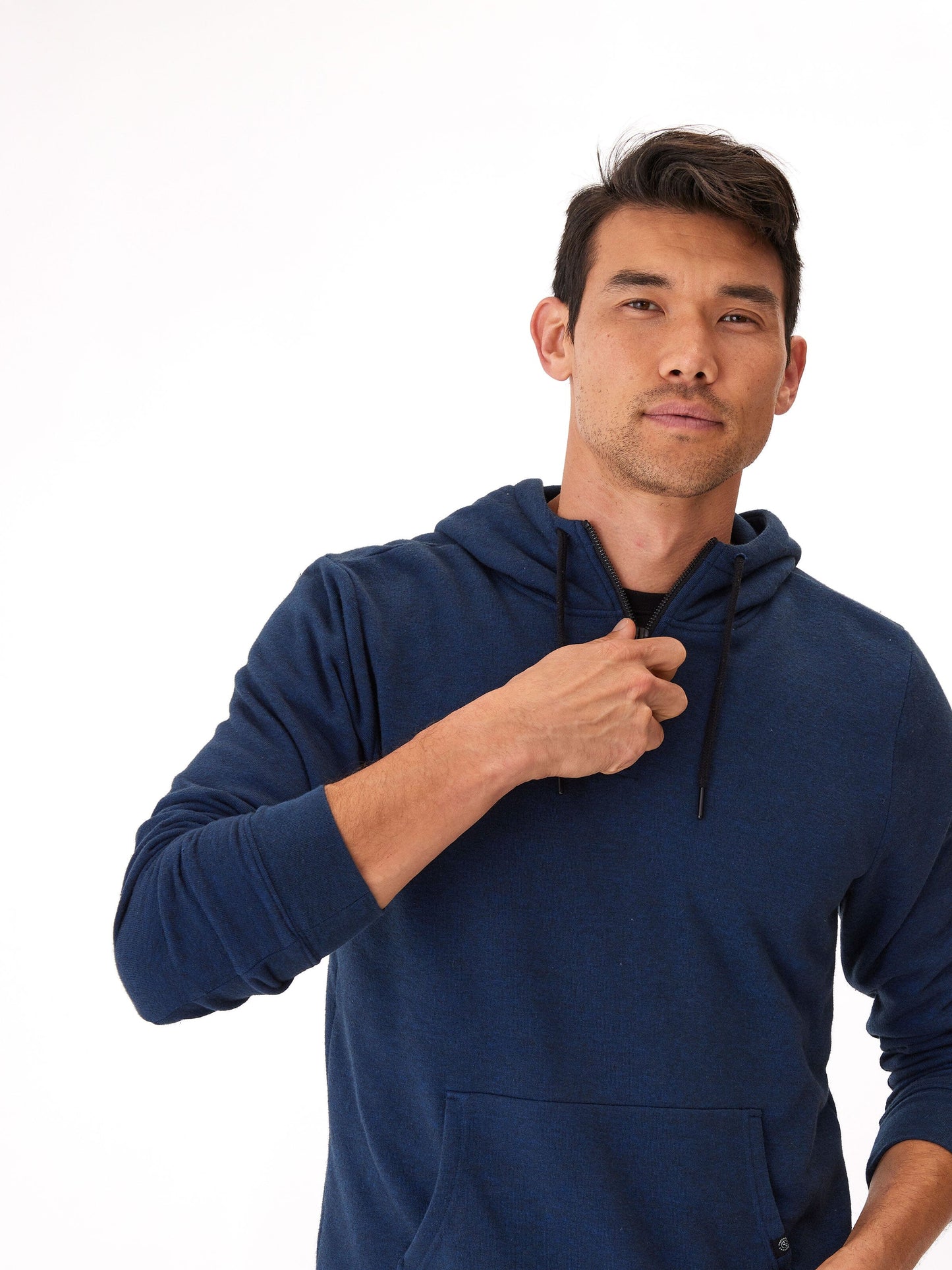 Triblend Breton Half Zip Hoodie
