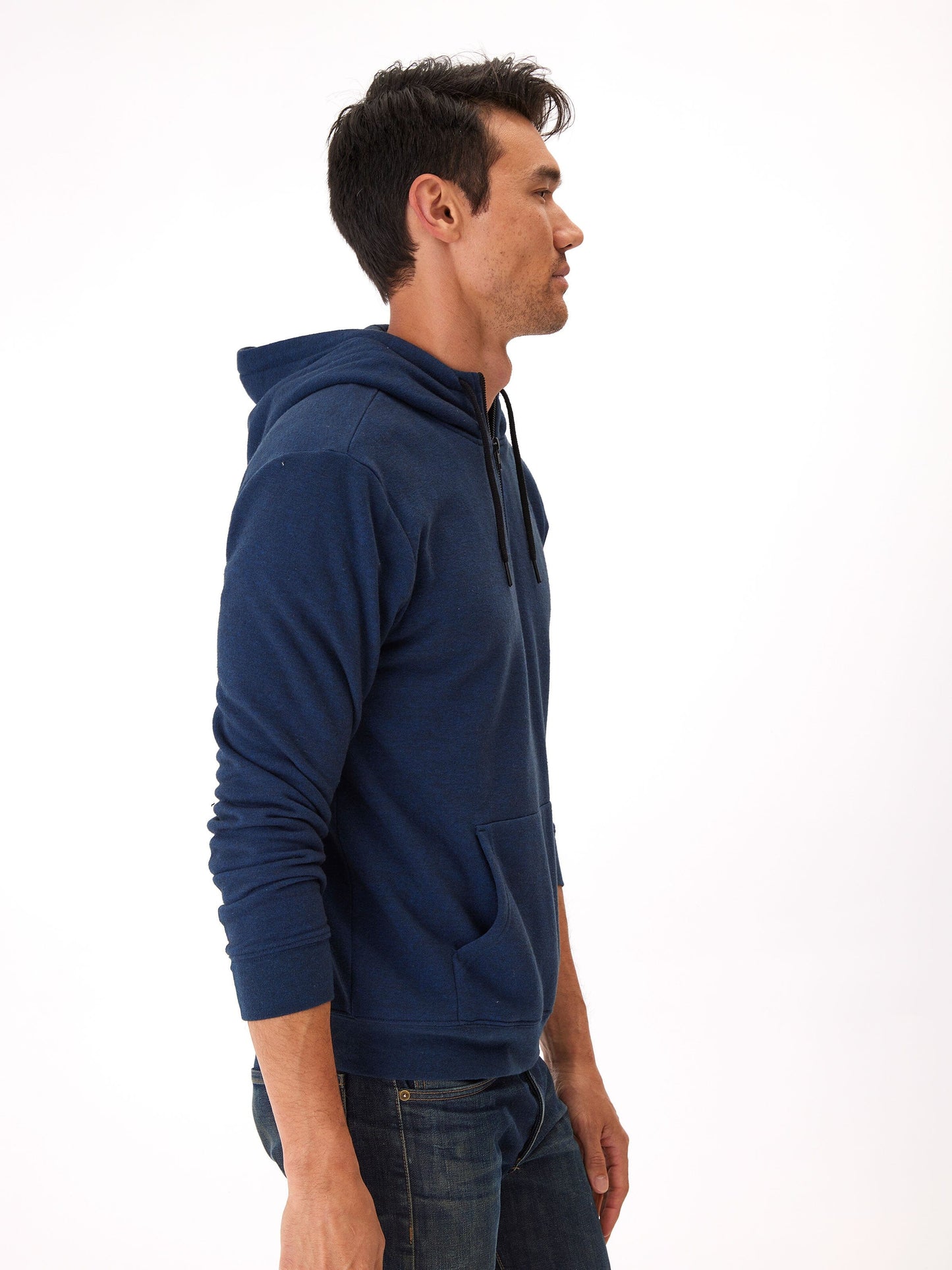 Triblend Breton Half Zip Hoodie