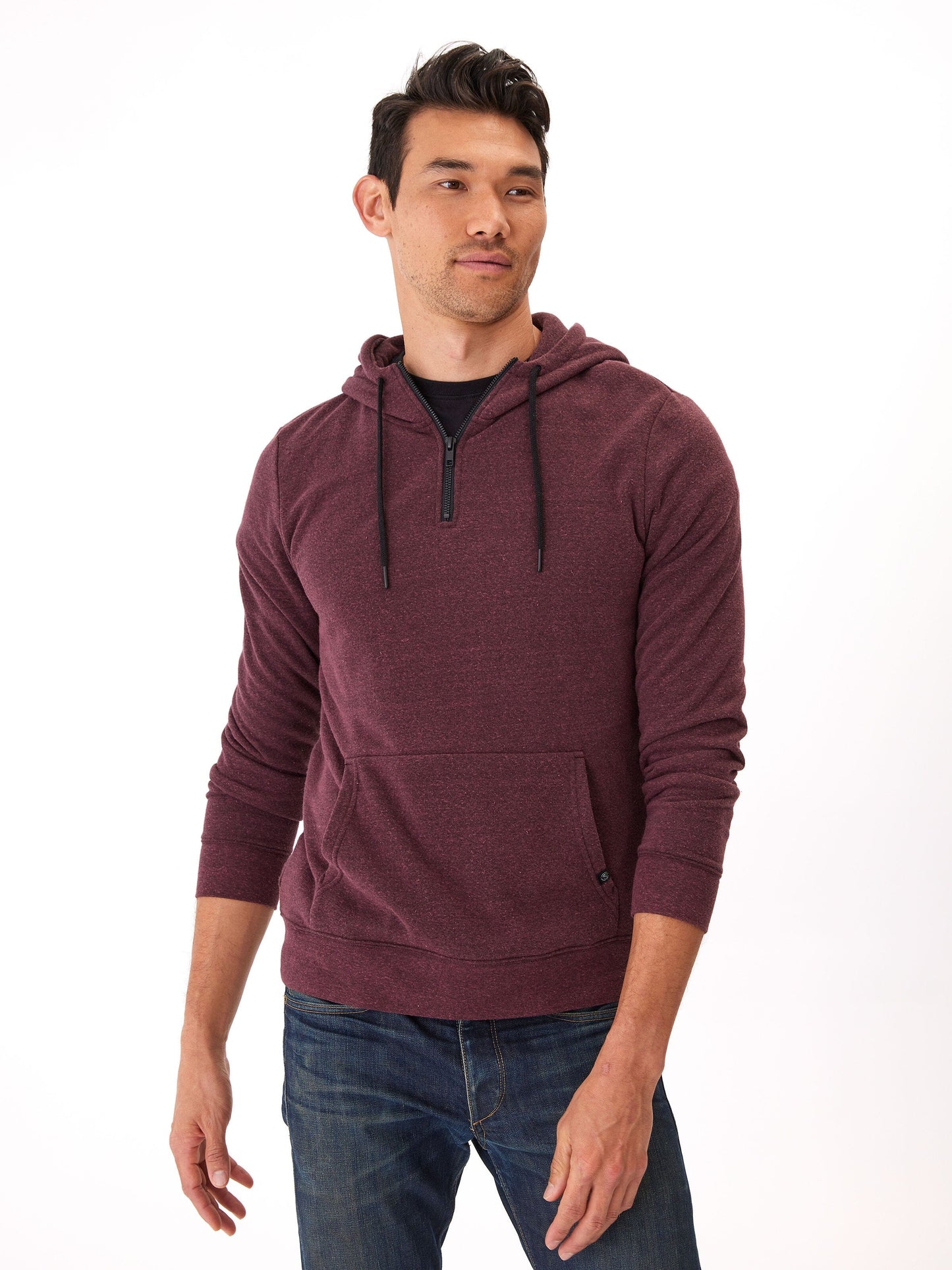Triblend Breton Half Zip Hoodie