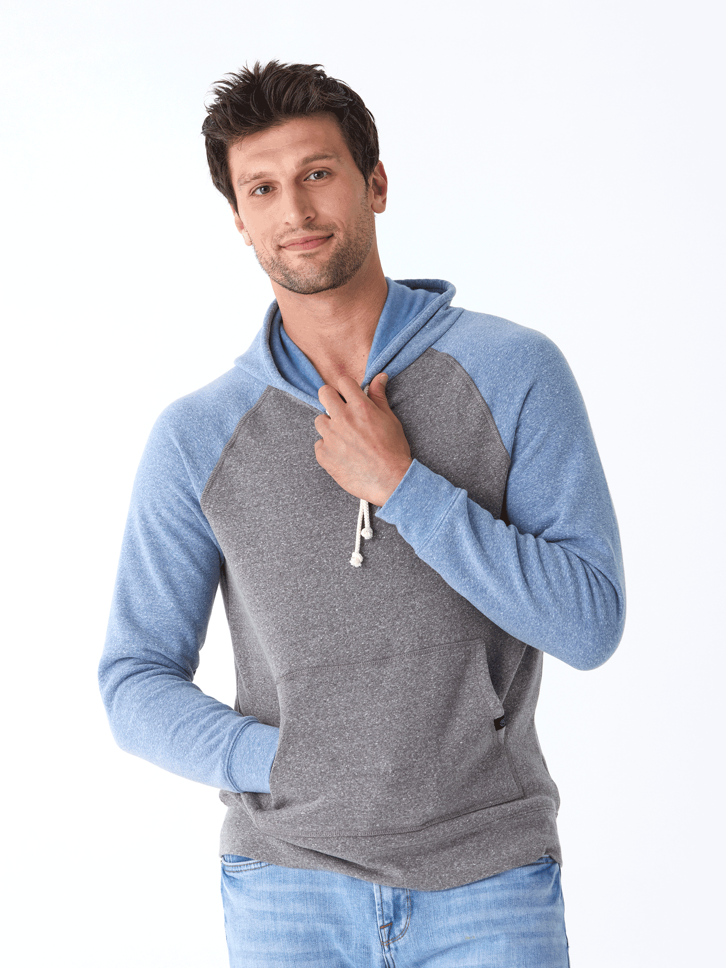 Triblend Fleece Colorblock Raglan Hoodie