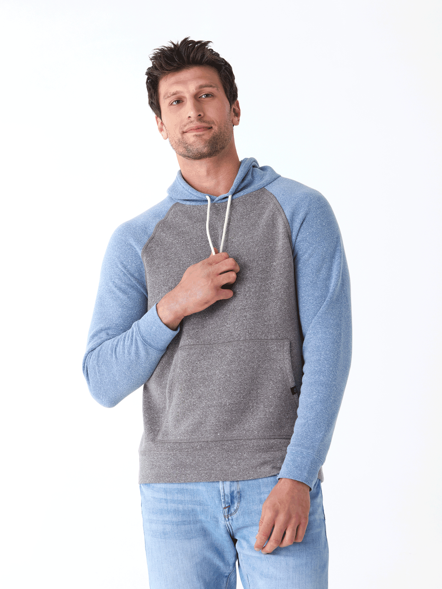 Triblend Fleece Colorblock Raglan Hoodie